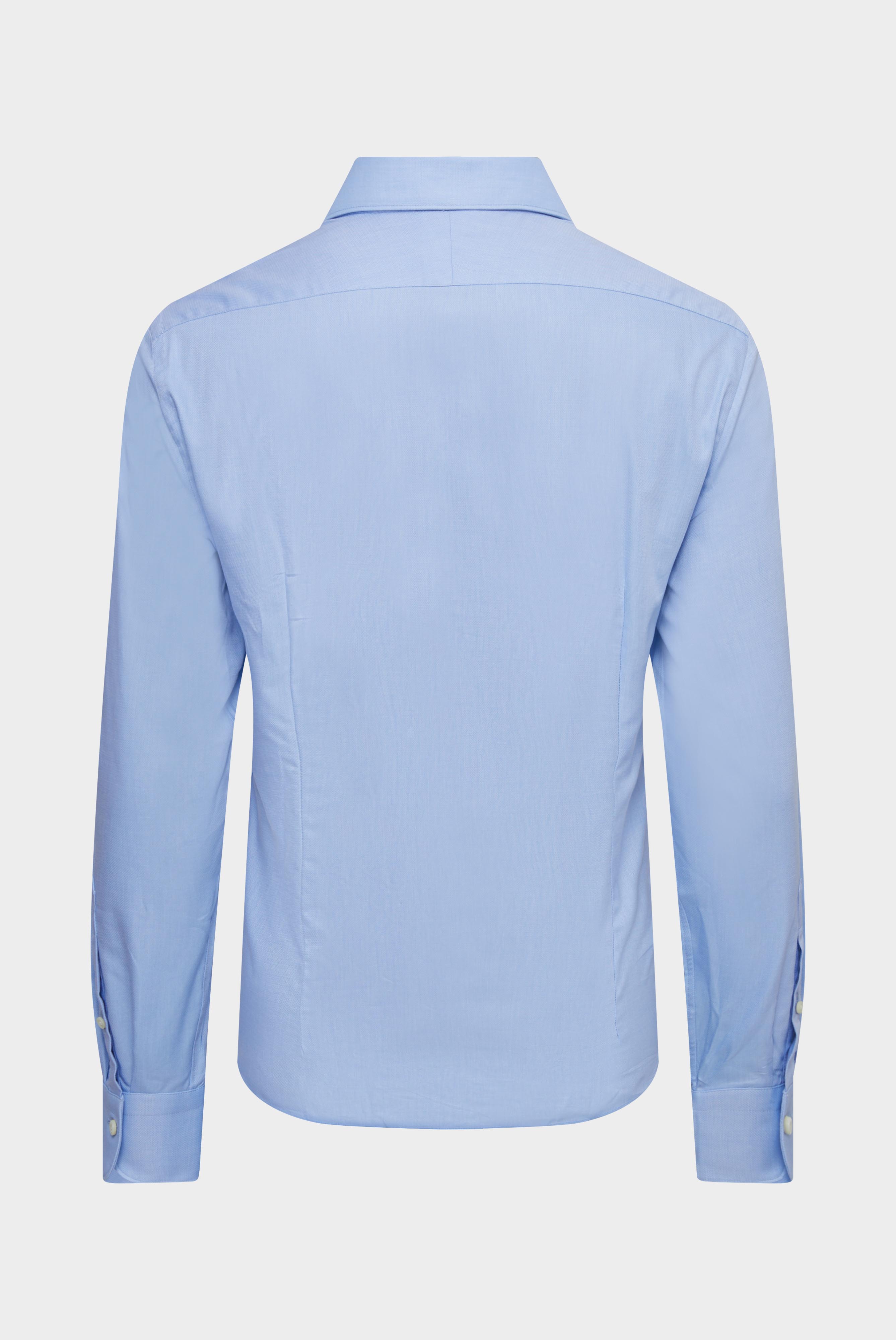 Hemd aus Baumwoll-Dobby Tailor Fit Hellblau