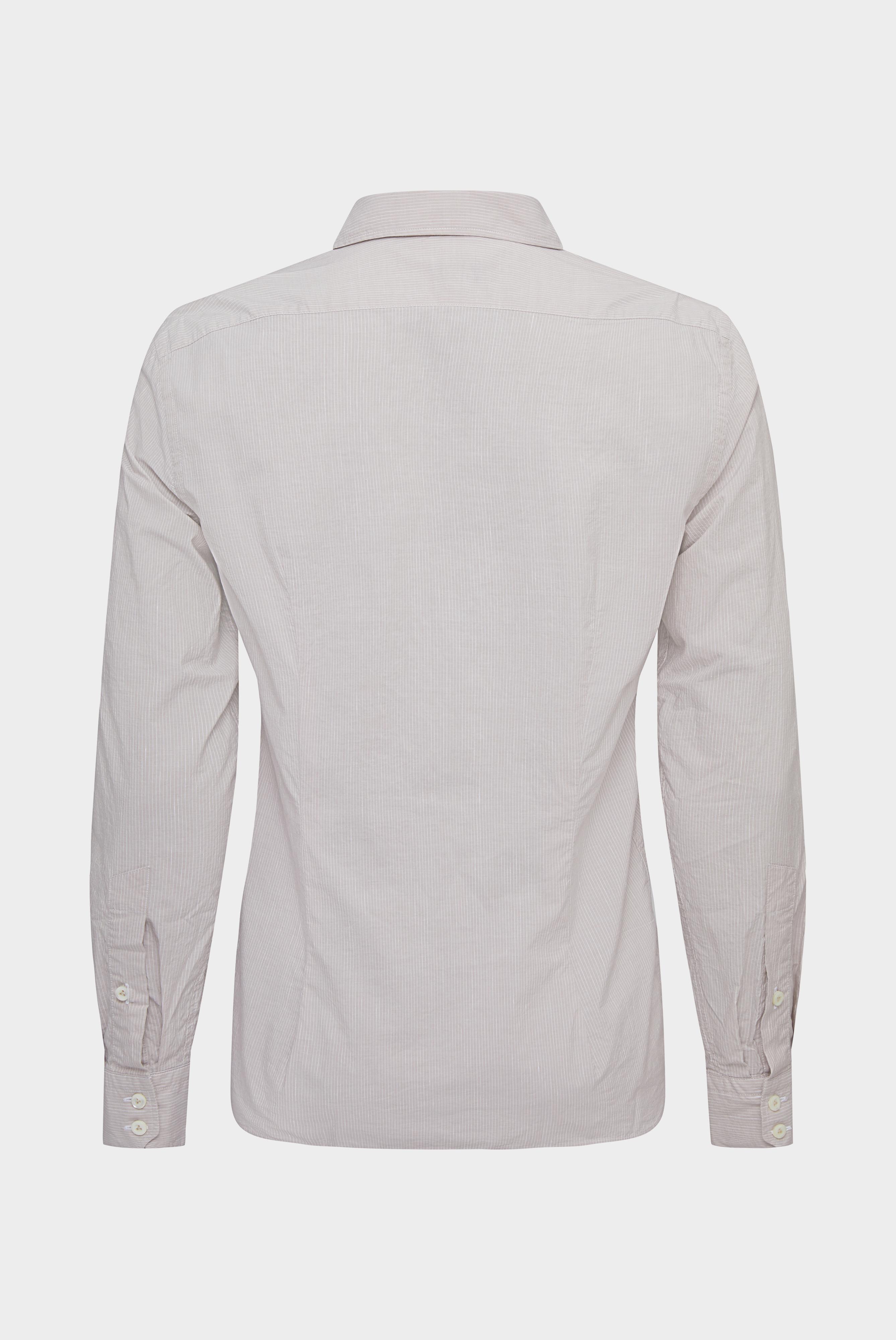 Button-down cotton shirt, tailor fit, beige