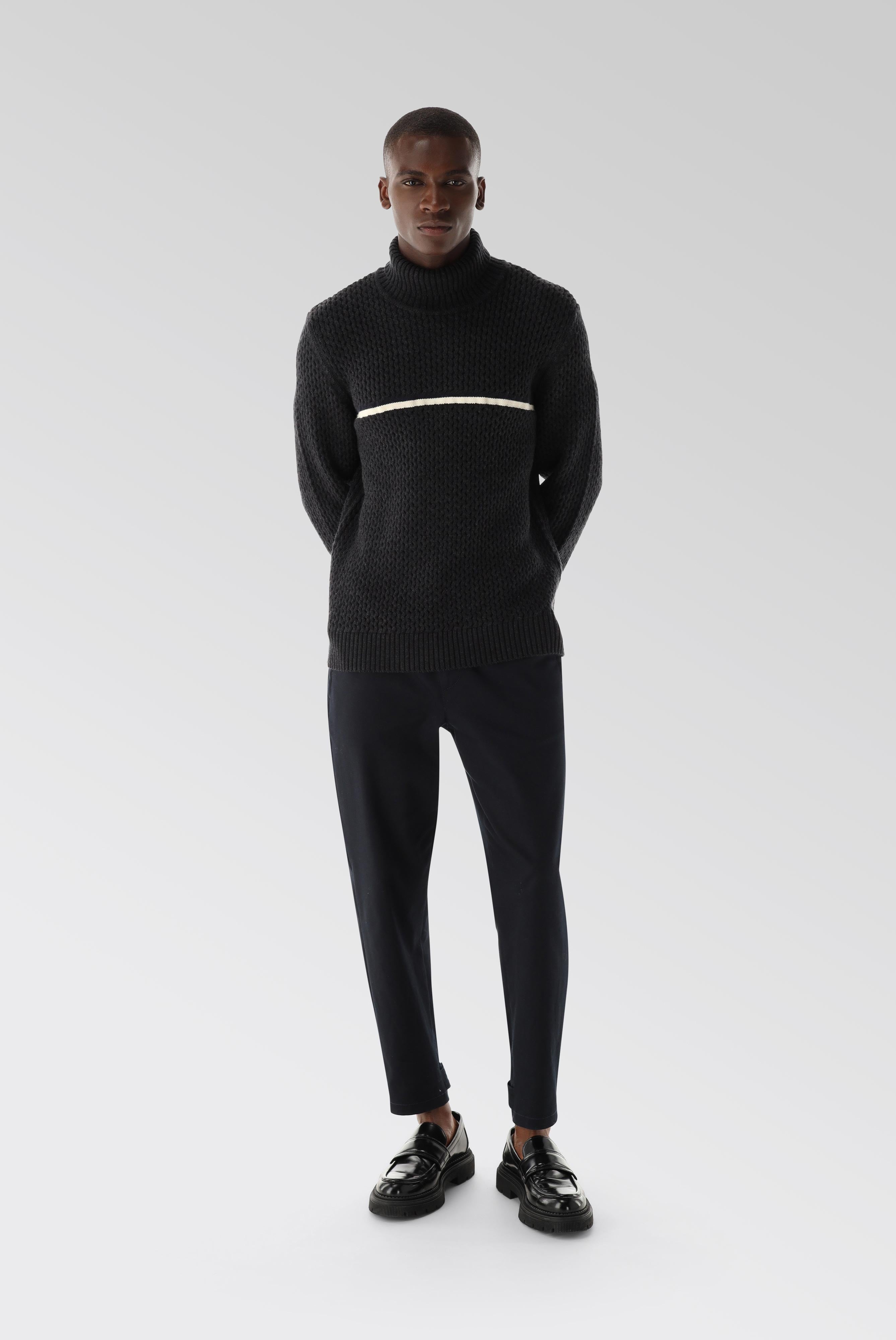 Van Laack-Rollkragenpullover mit Merino und Baumwolle-Strick & Pullover-Black-Deal-Outlet-by-ARCHIVIST