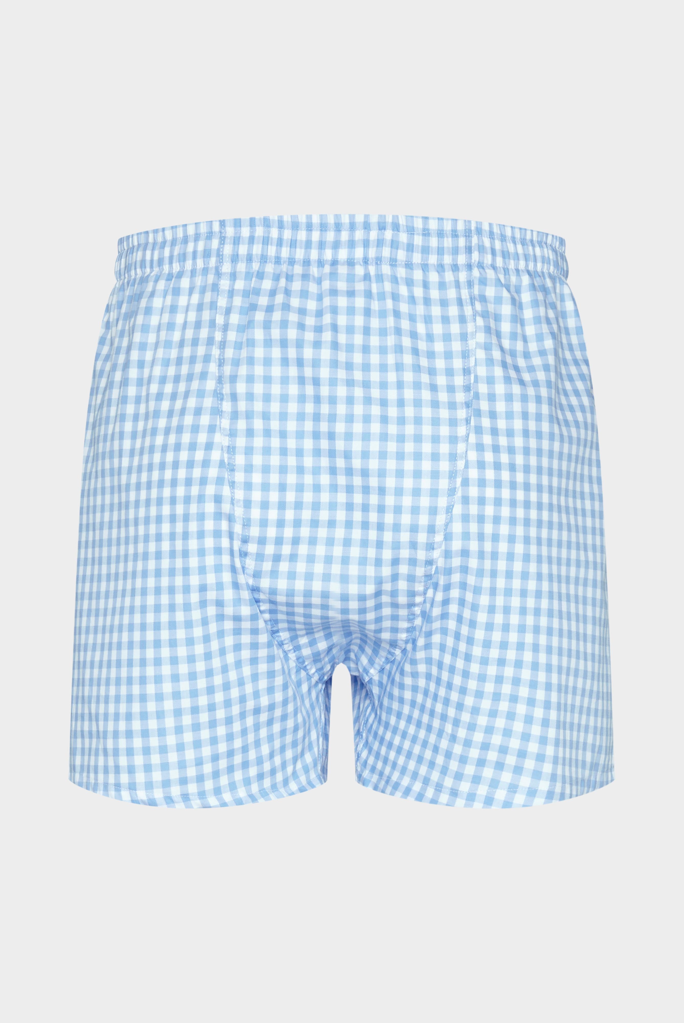 Checkered twill boxer shorts