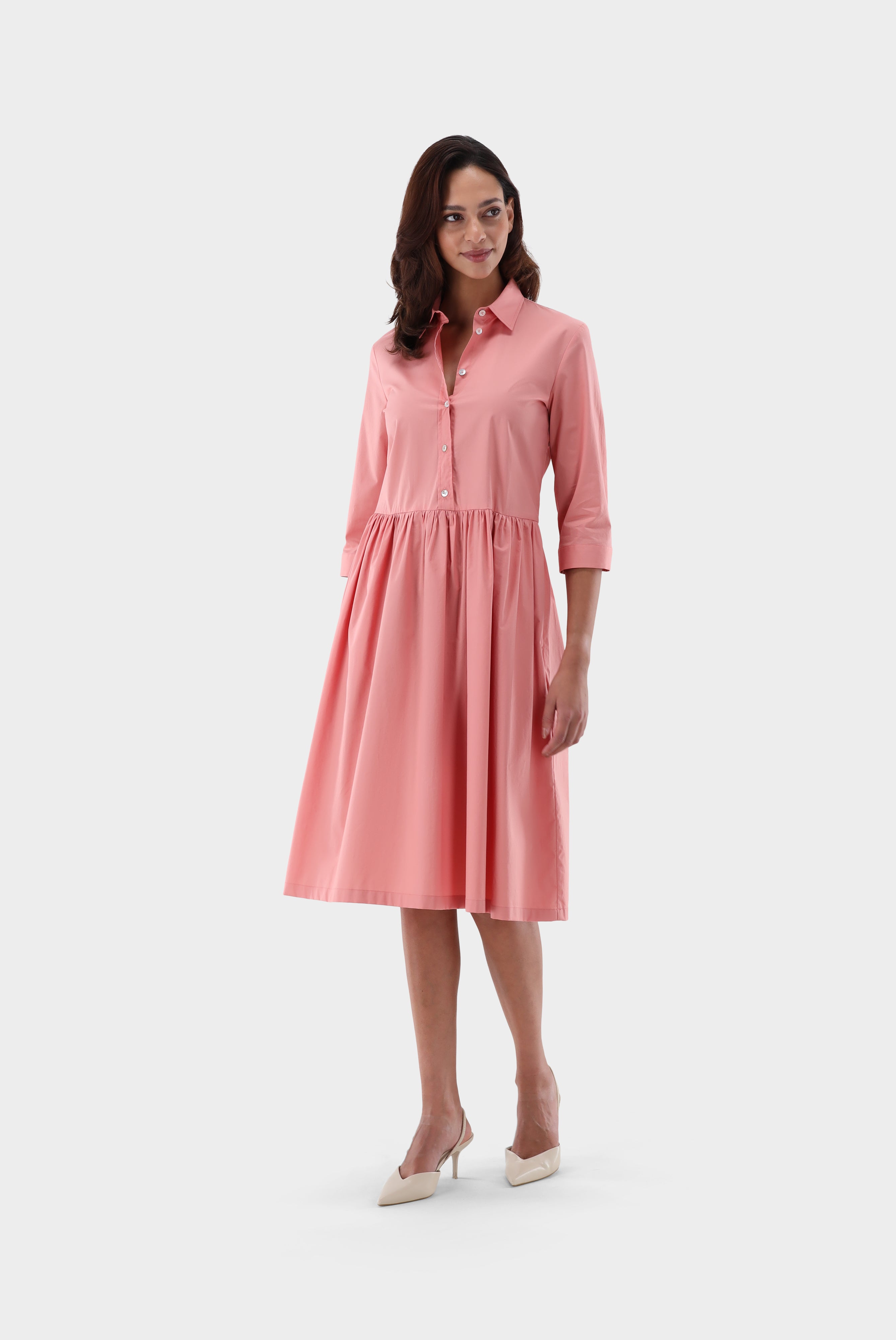 Van Laack-Midi-Hemdblusenkleid aus Baumwollstretch-Kleider & Röcke-Black-Deal-Outlet-by-ARCHIVIST