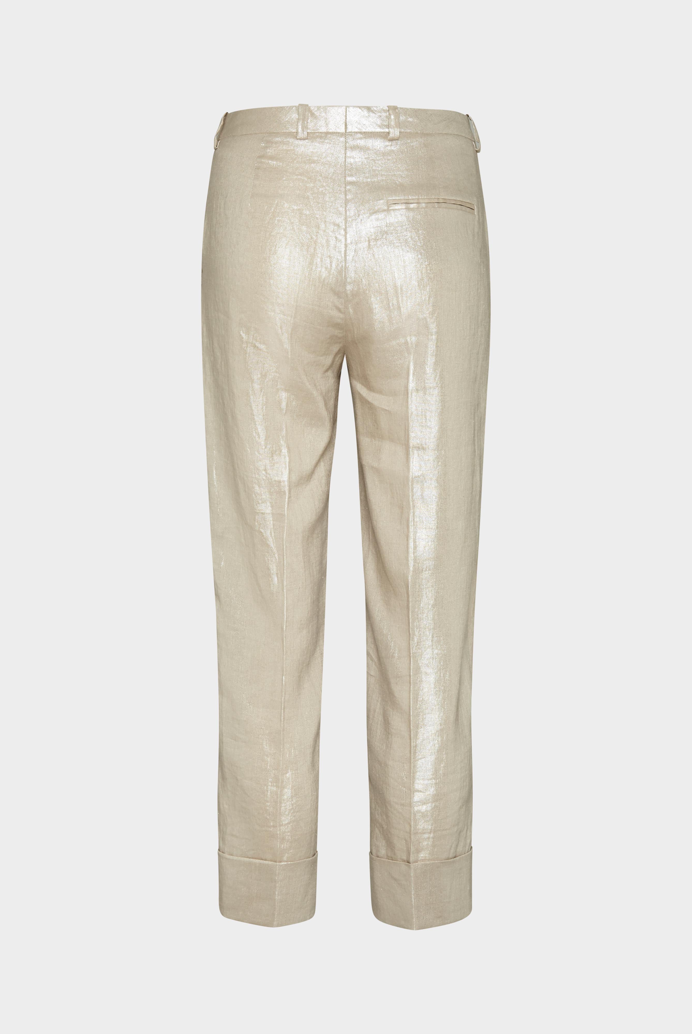 Van Laack-Cropped-Hose mit Umschlag und Falten aus Leinen Grau-Hosen-Black-Deal-Outlet-by-ARCHIVIST