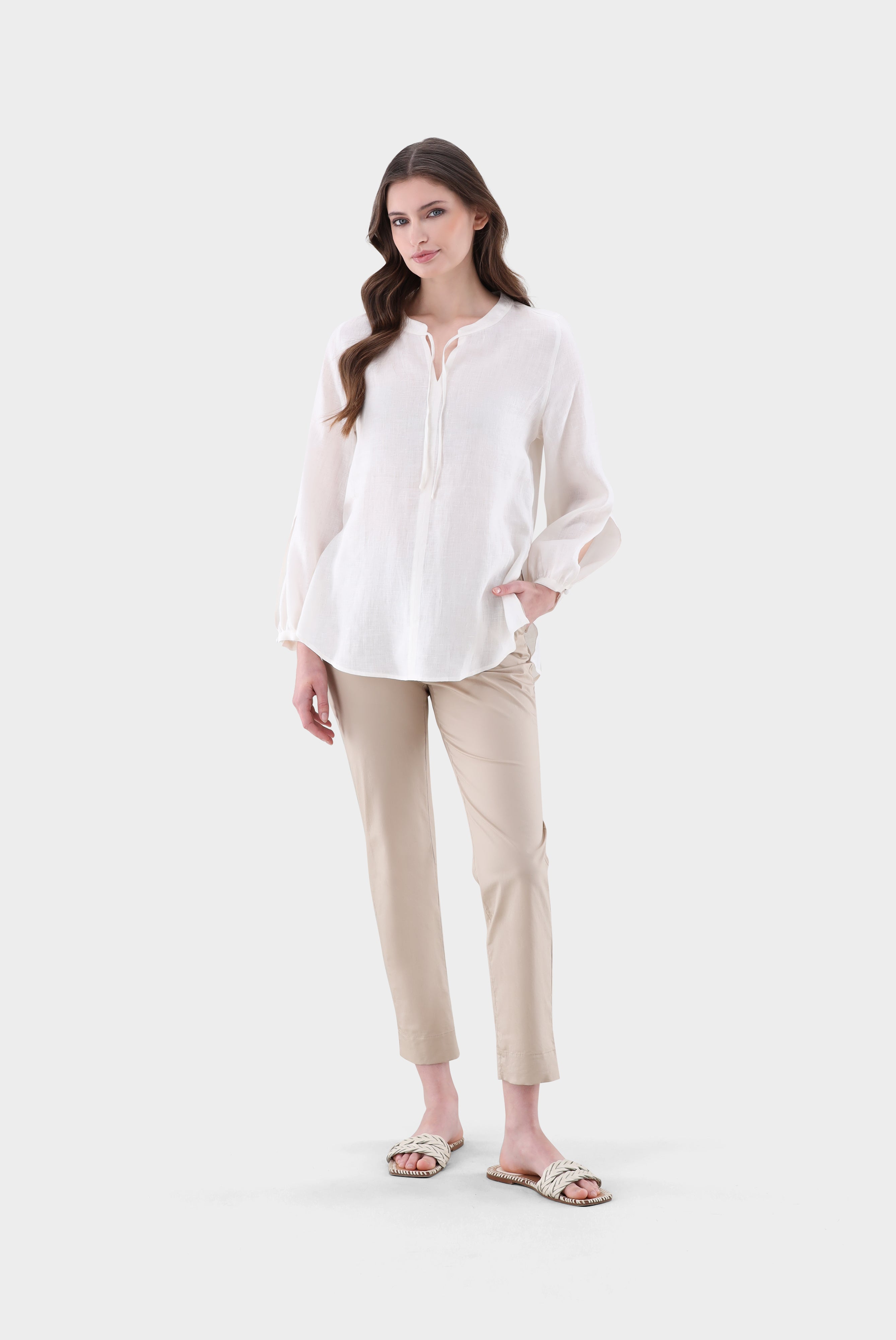 Van Laack-Leinen Tunika mit Bindeband-Hemden & Blusen-Black-Deal-Outlet-by-ARCHIVIST