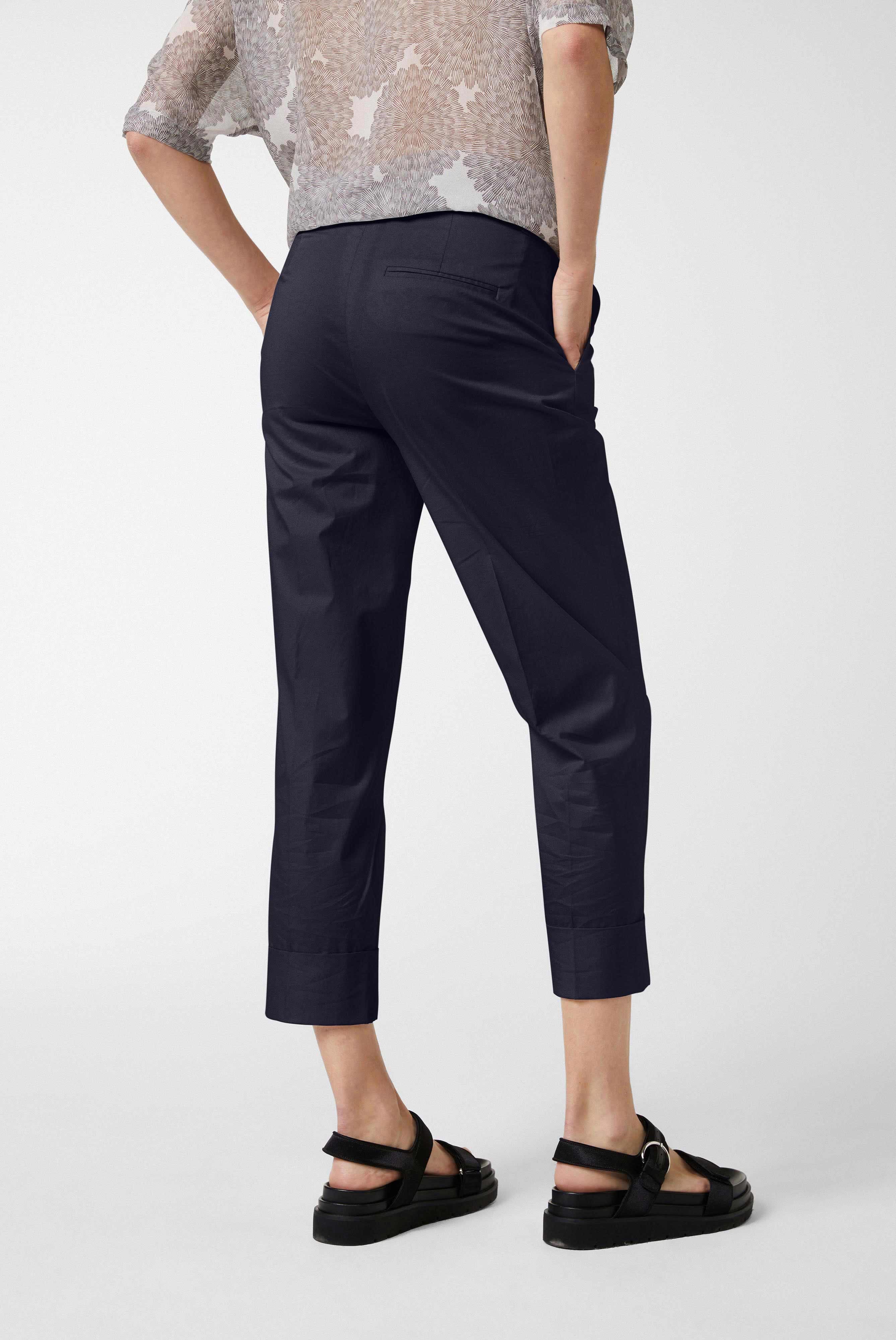 Van Laack-Cropped-Hose aus Baumwoll-Stretch mit Papieroptik Grau-Hosen-Black-Deal-Outlet-by-ARCHIVIST