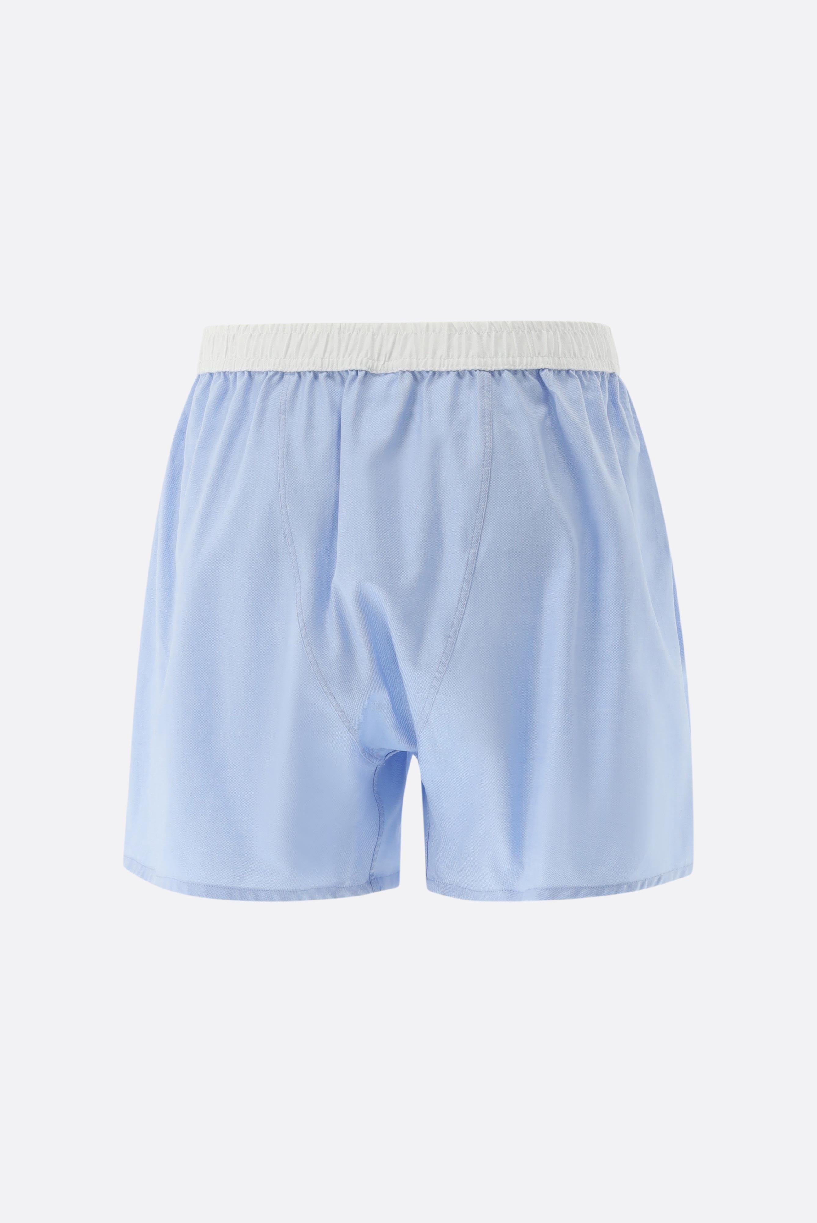 Oxford Boxershorts mit Kontrastbund