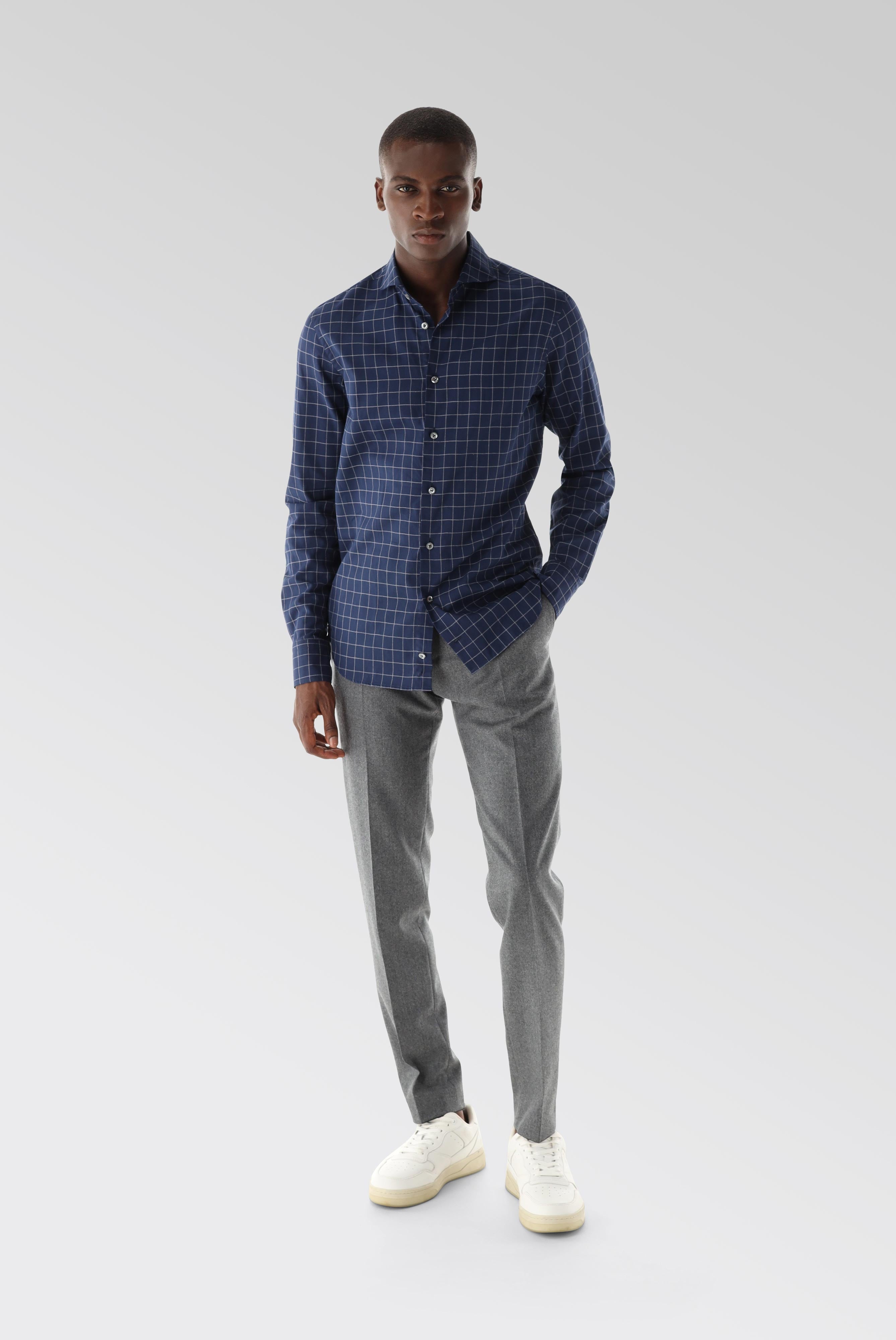 Van Laack-Kariertes Flanellhemd Tailor Fit-Hemden & Blusen-Black-Deal-Outlet-by-ARCHIVIST