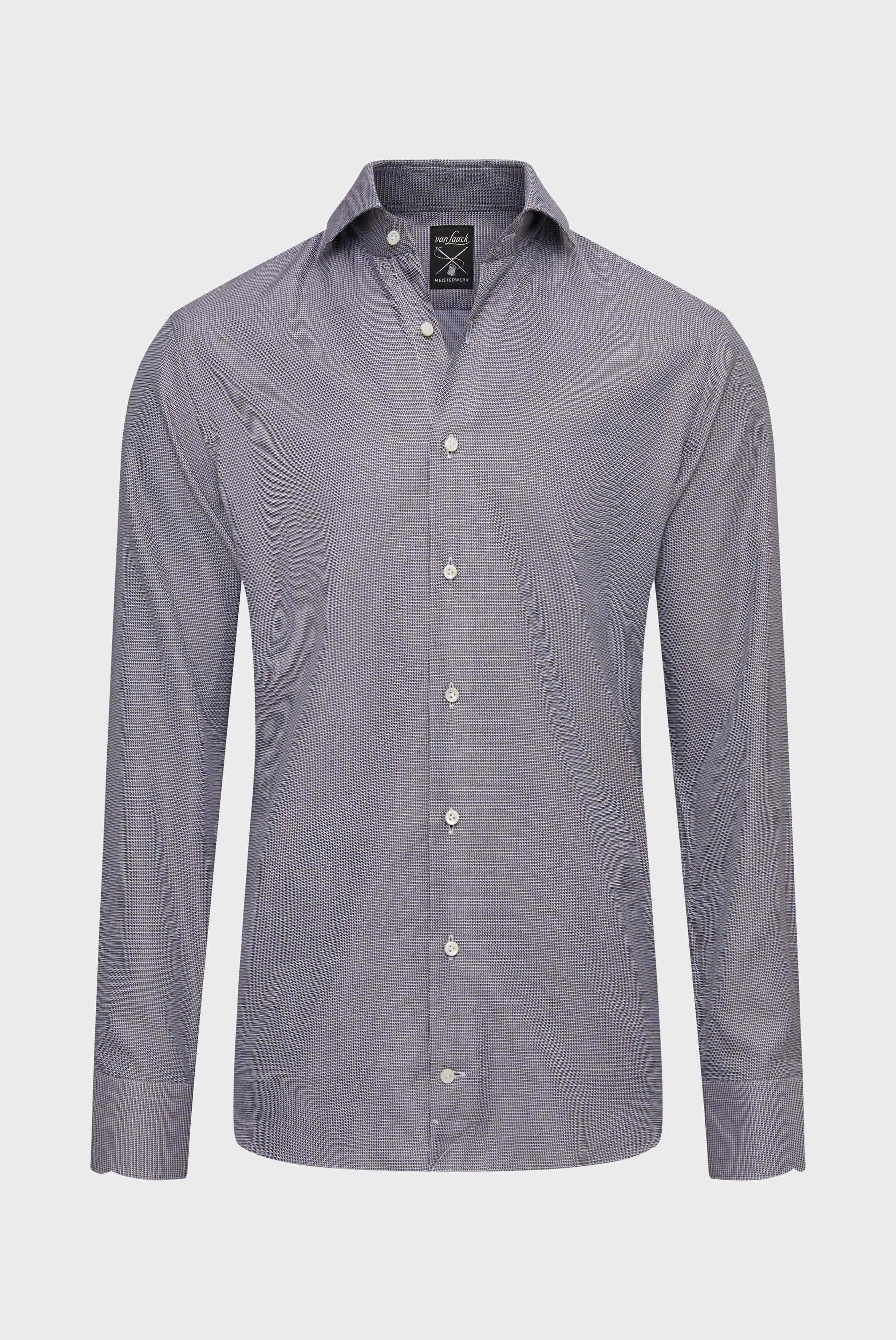 Hemd aus Baumwoll-Dobby mit Struktur Tailor Fit Grau