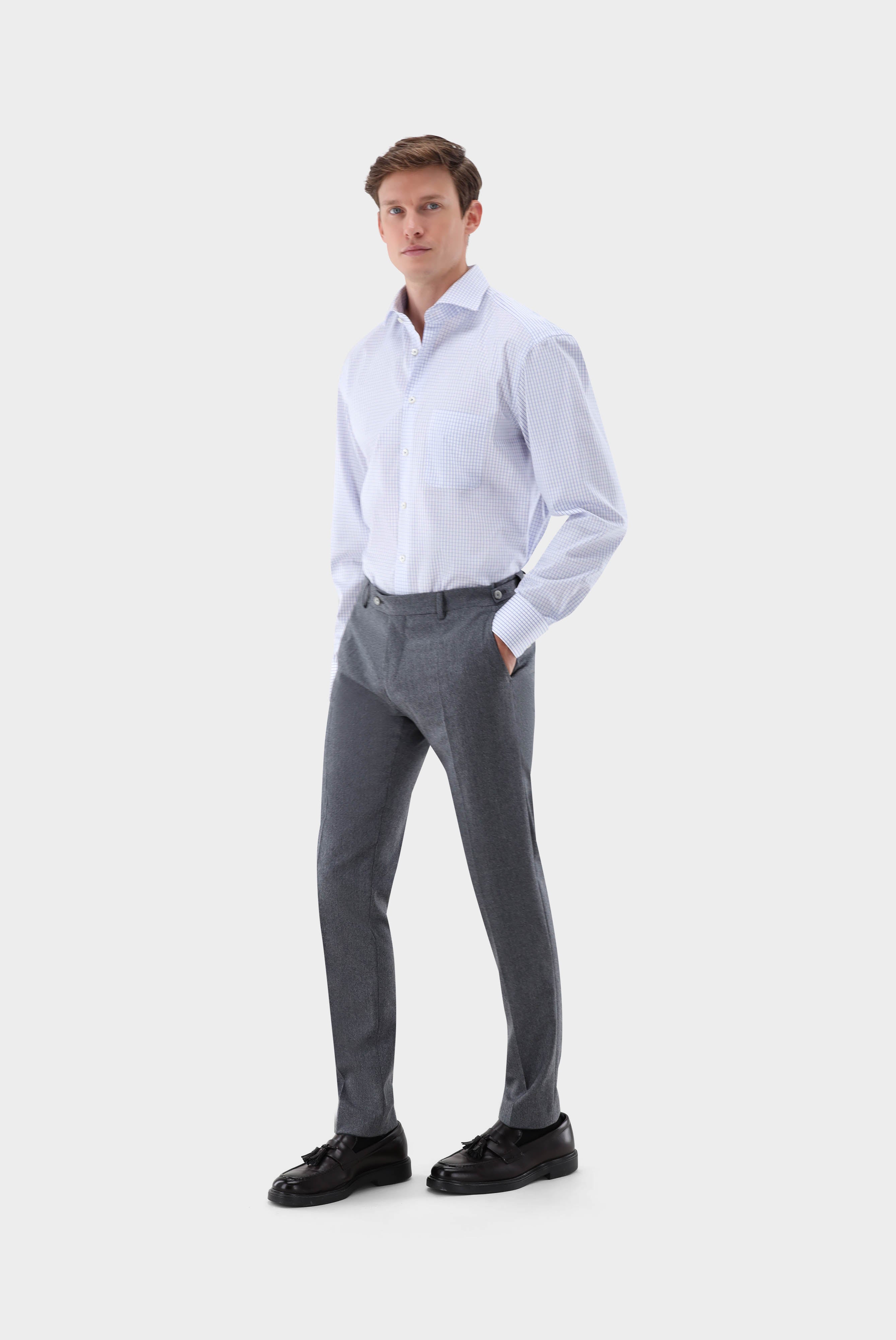 Kariertes Twill Businesshemd Comfort Fit