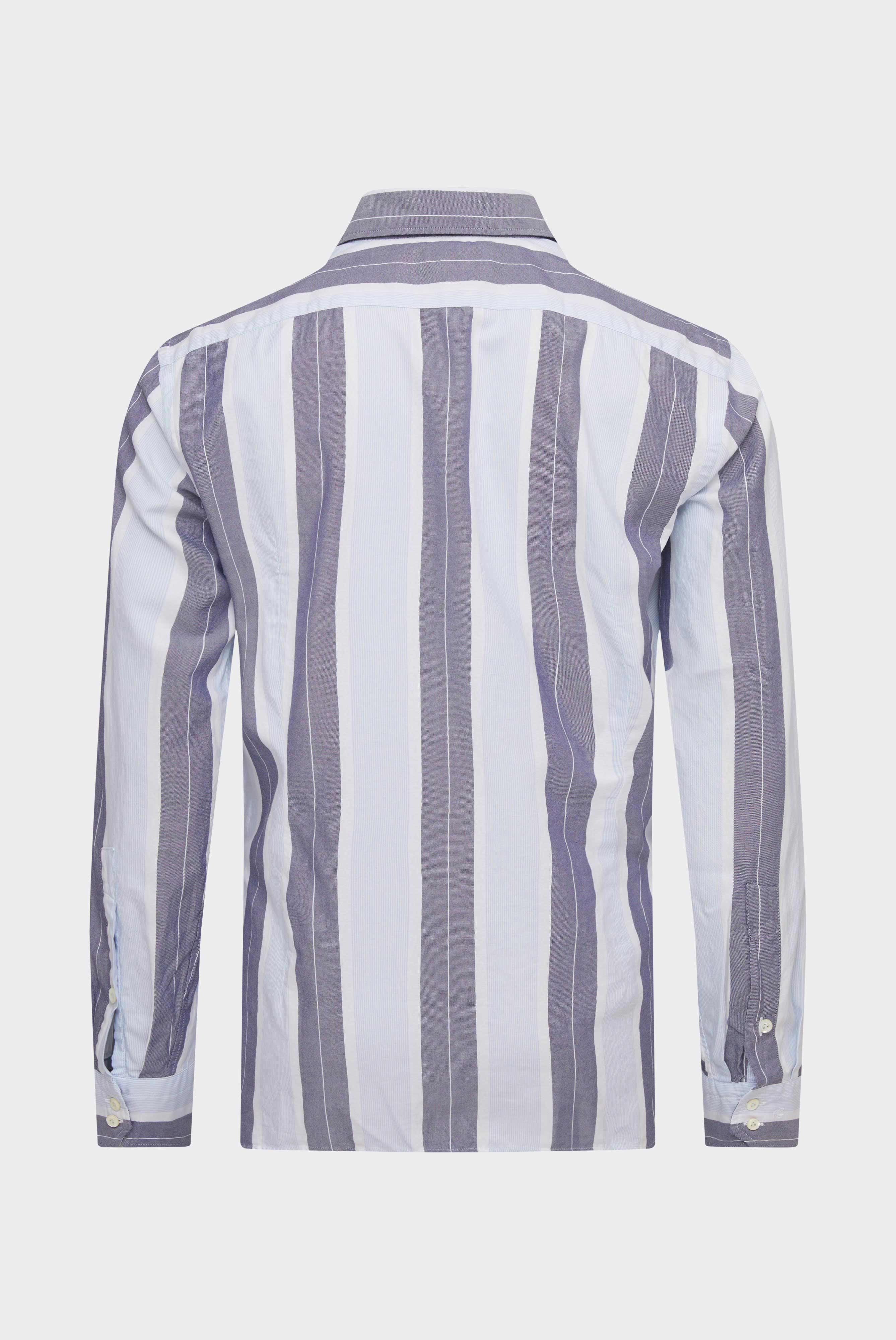 Hemd aus Baumwolle Tailor Fit Gestreift Blau Weiß