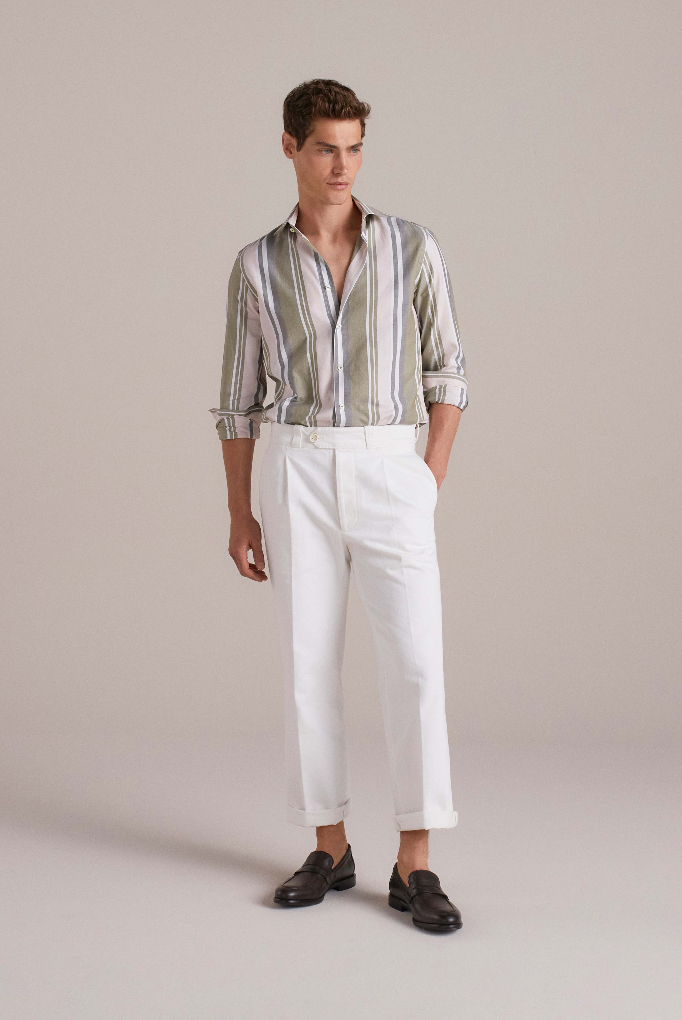 Van Laack-Sommerliches Hemd Slim Fit mit Streifenstruktur-Hemden & Blusen-Black-Deal-Outlet-by-ARCHIVIST