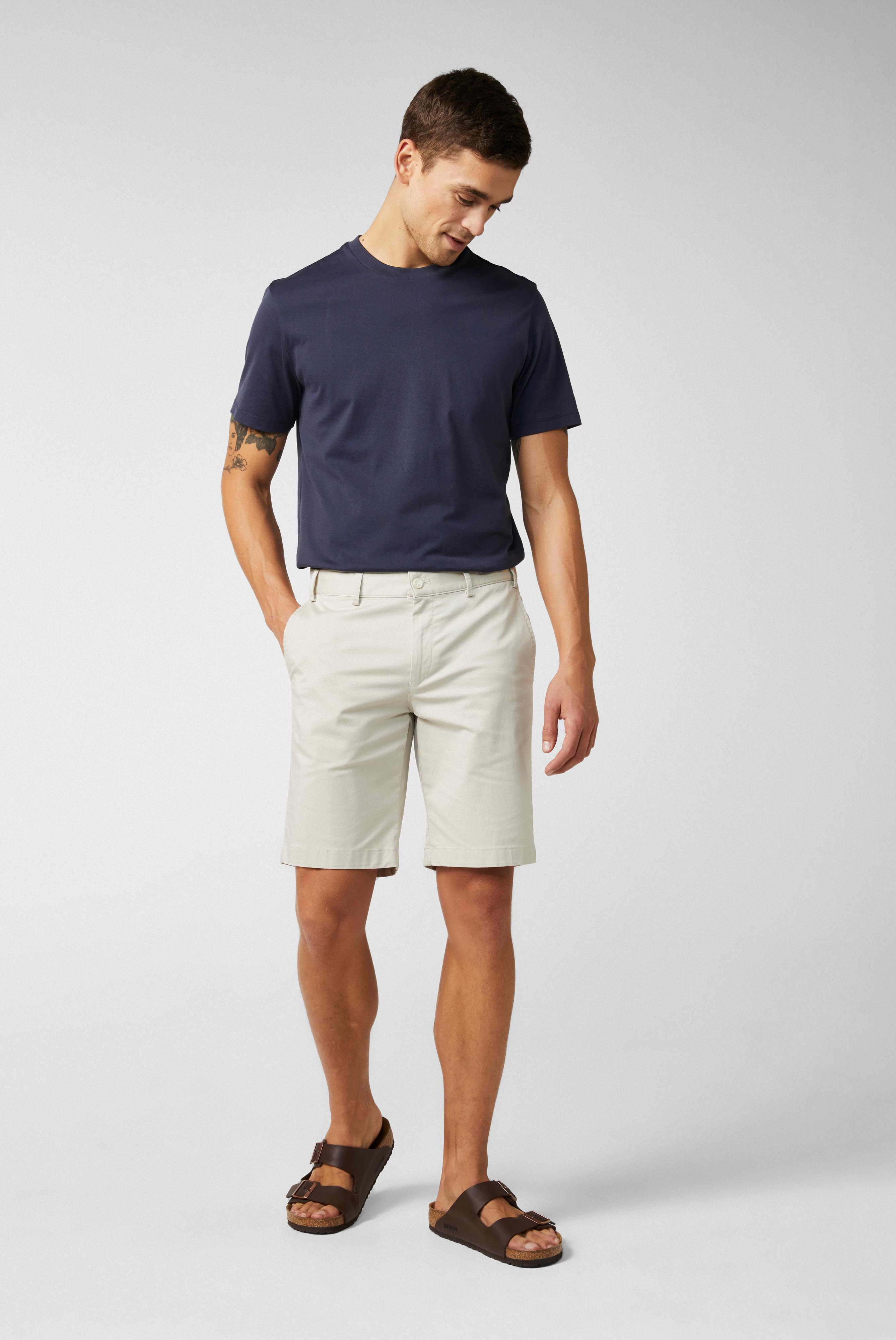 Men's Beige Bermuda Shorts