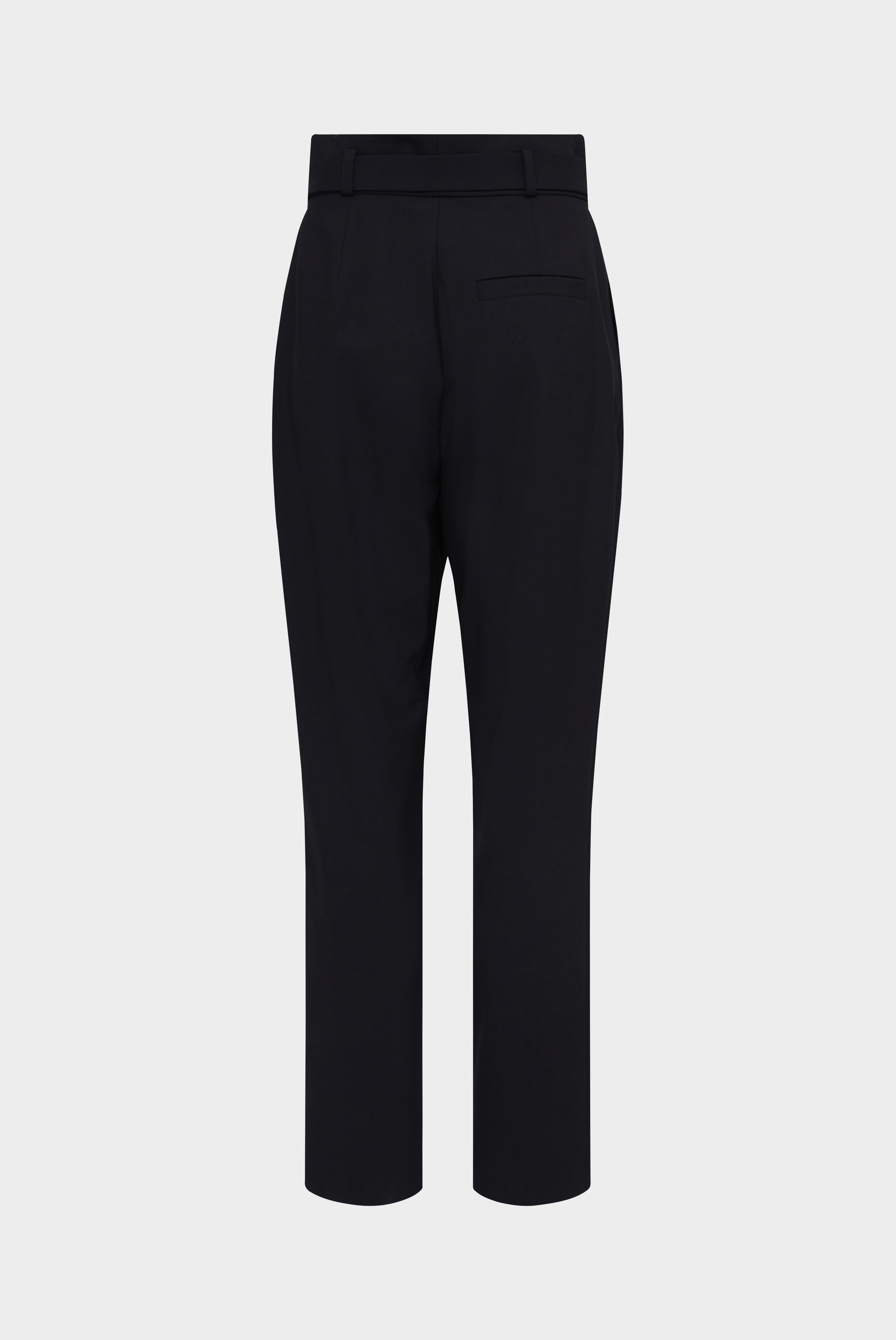 Damen Faltenhose aus Schurwolle Dunkelblau