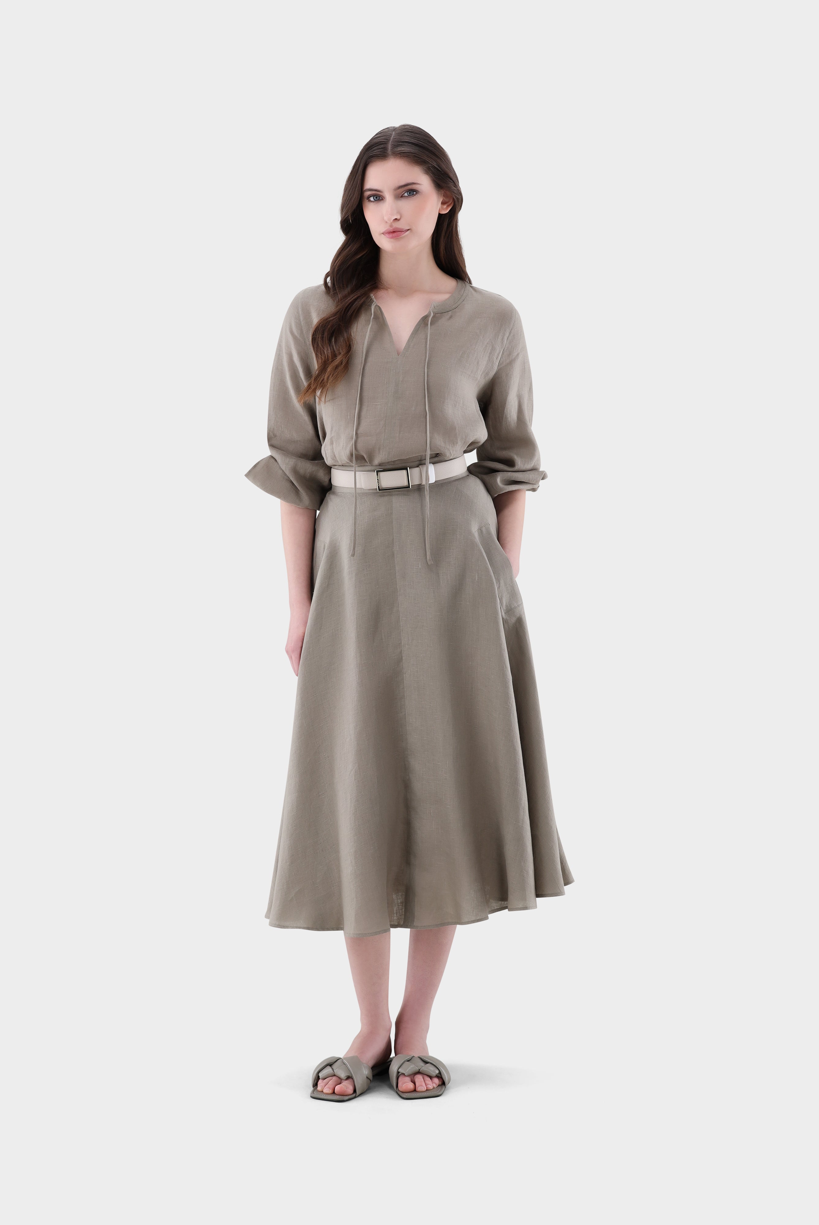 Van Laack-Leinen Tunika mit Bindeband-Hemden & Blusen-Black-Deal-Outlet-by-ARCHIVIST
