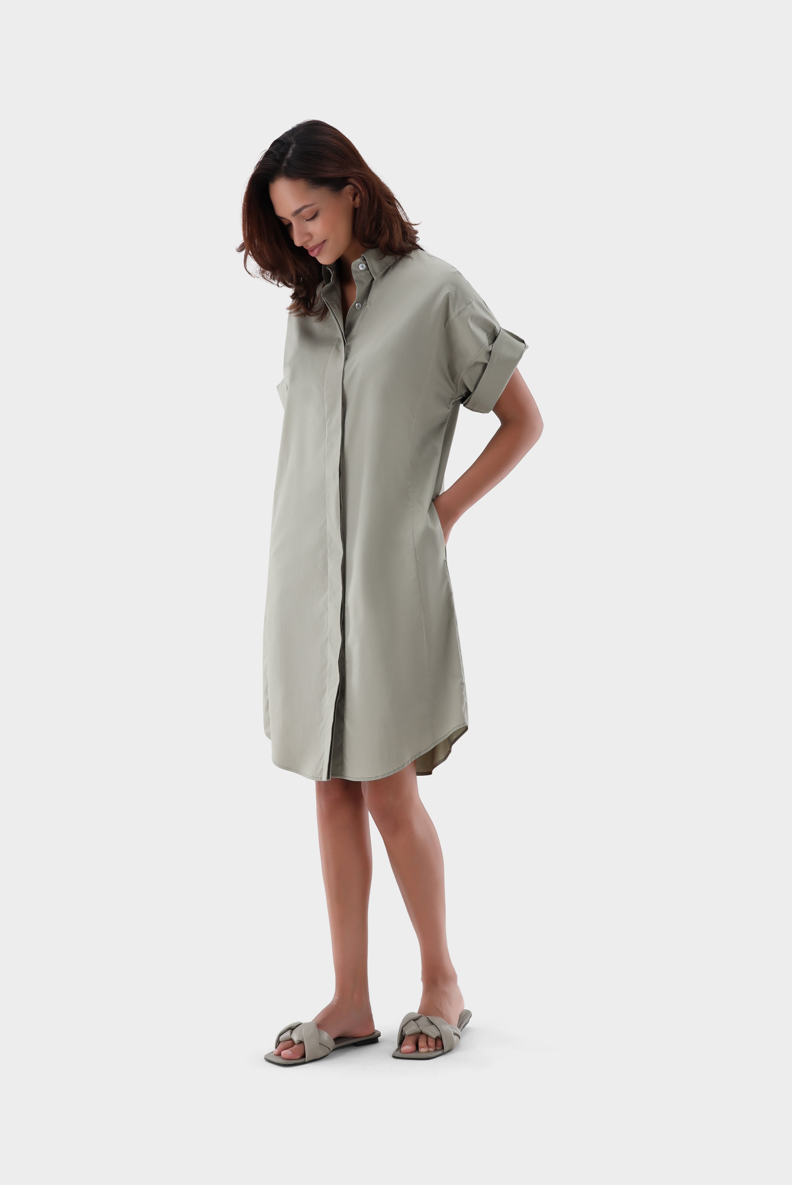 Van Laack-Hemdblusenkleid mit Bindegürtel-Kleider & Röcke-Black-Deal-Outlet-by-ARCHIVIST