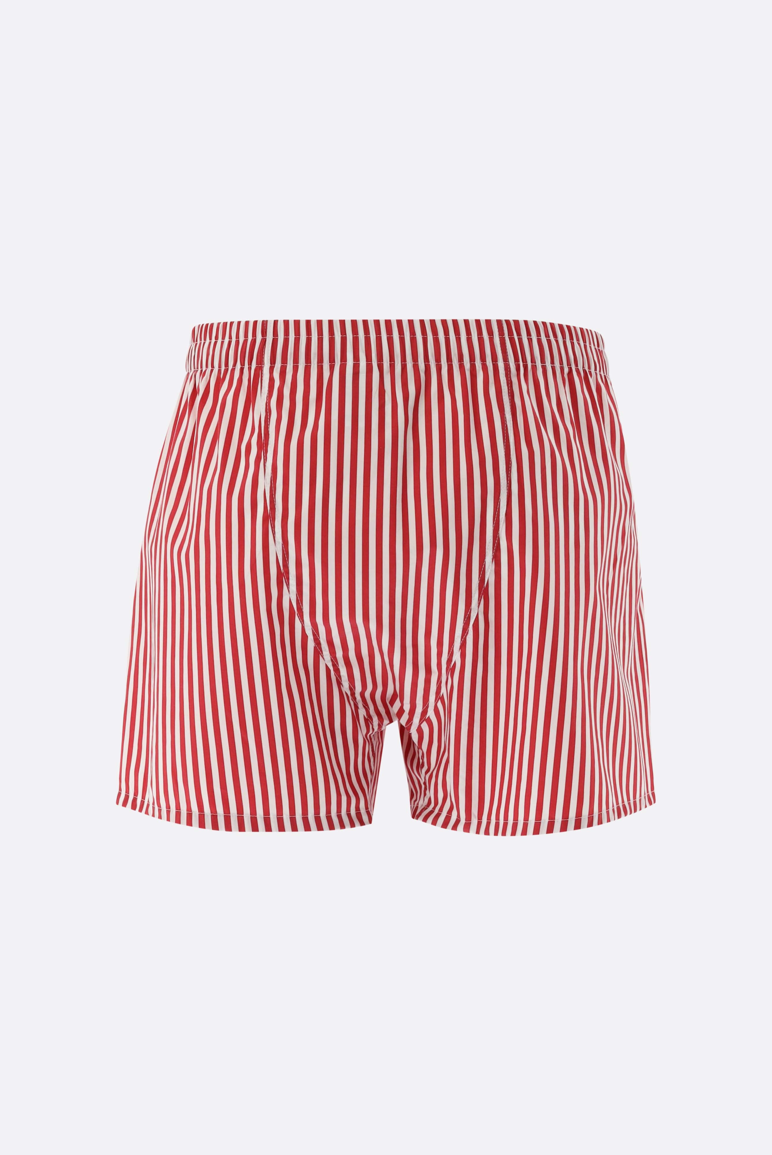Striped poplin boxer shorts