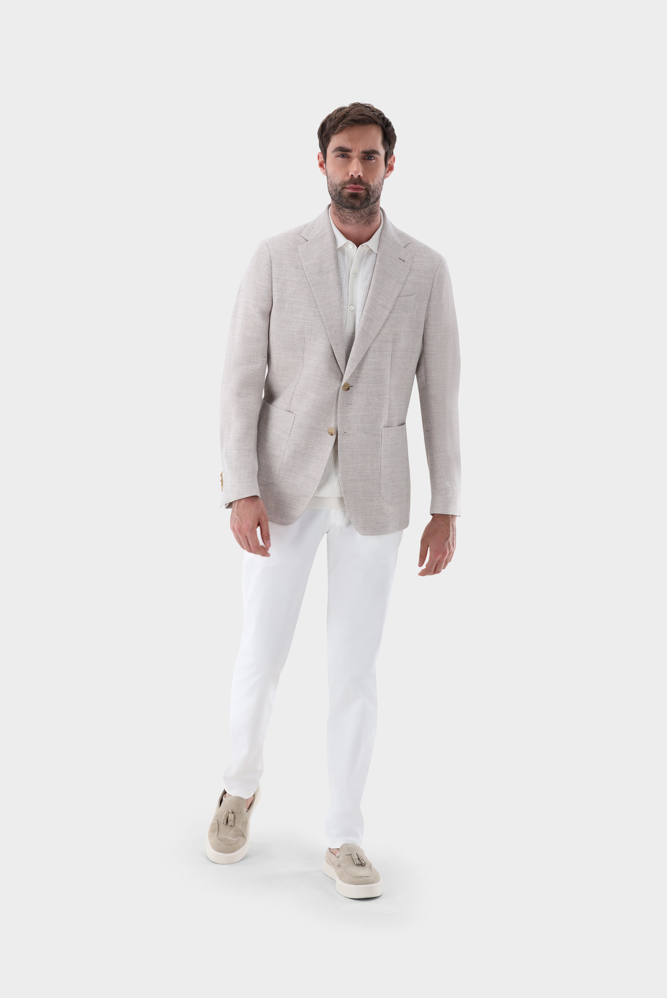 Ungefüttertes Sakko mit Leinen