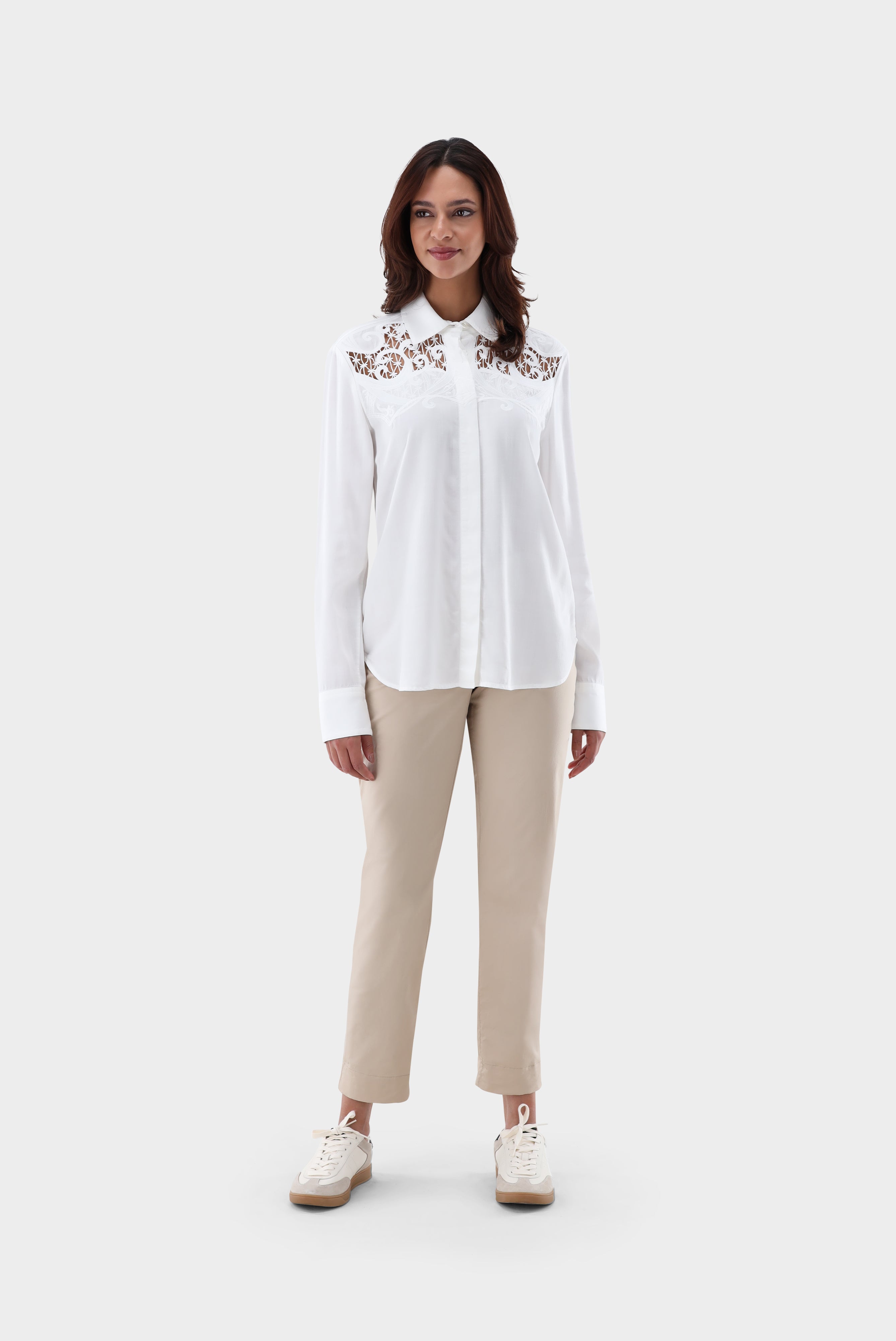 Van Laack-Hemdbluse mit Spitzenausschnitten-Hemden & Blusen-Black-Deal-Outlet-by-ARCHIVIST