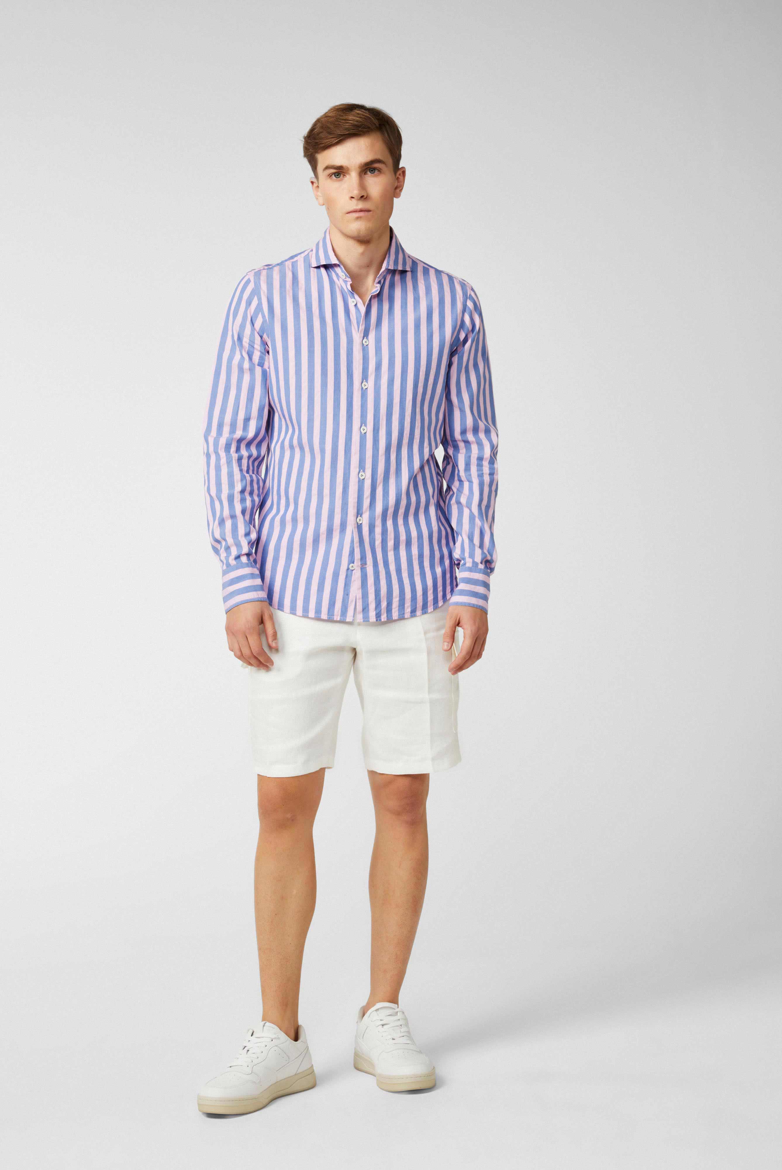 Textured Bengal-striped shirt