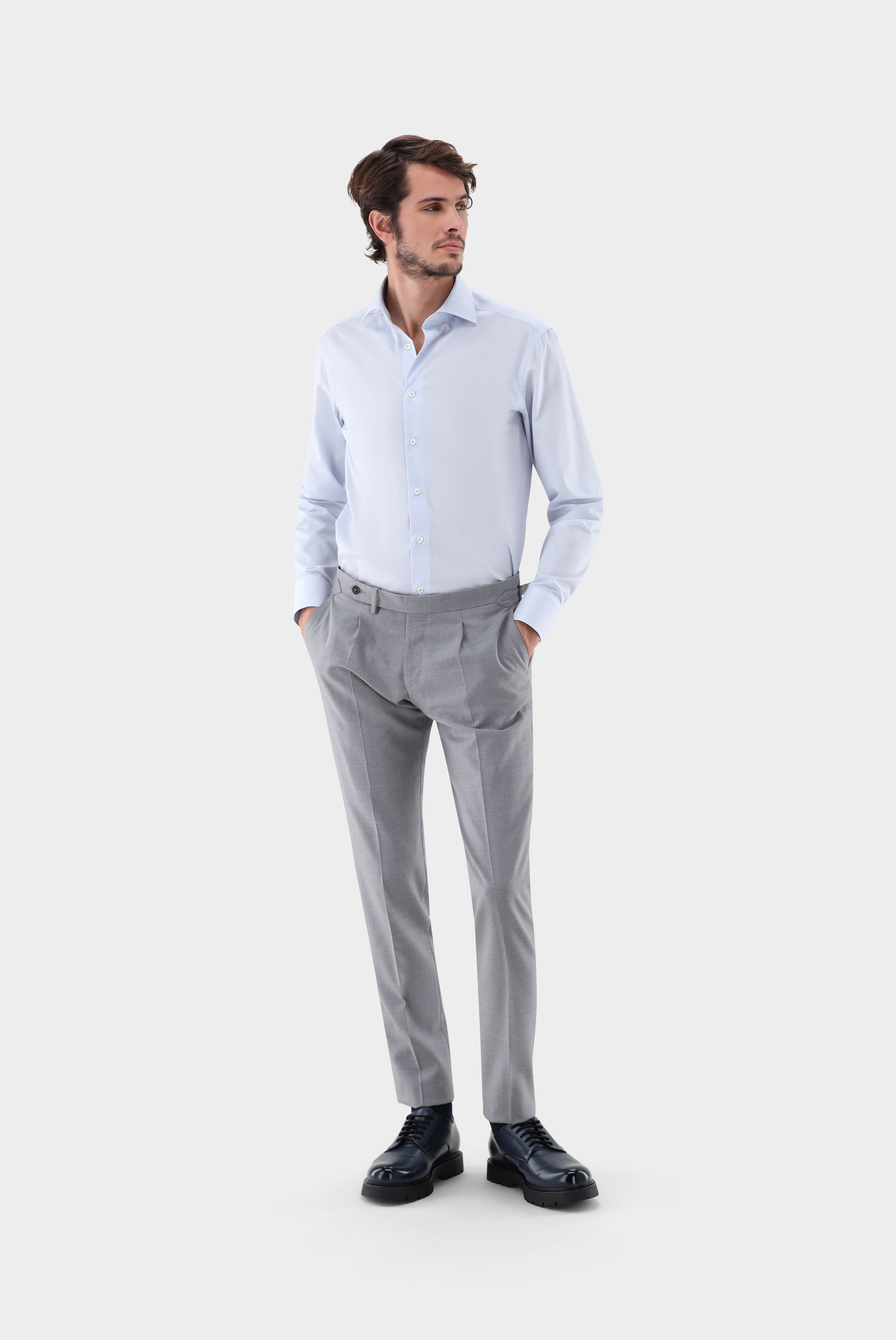 Non-iron twill shirt, tailor fit