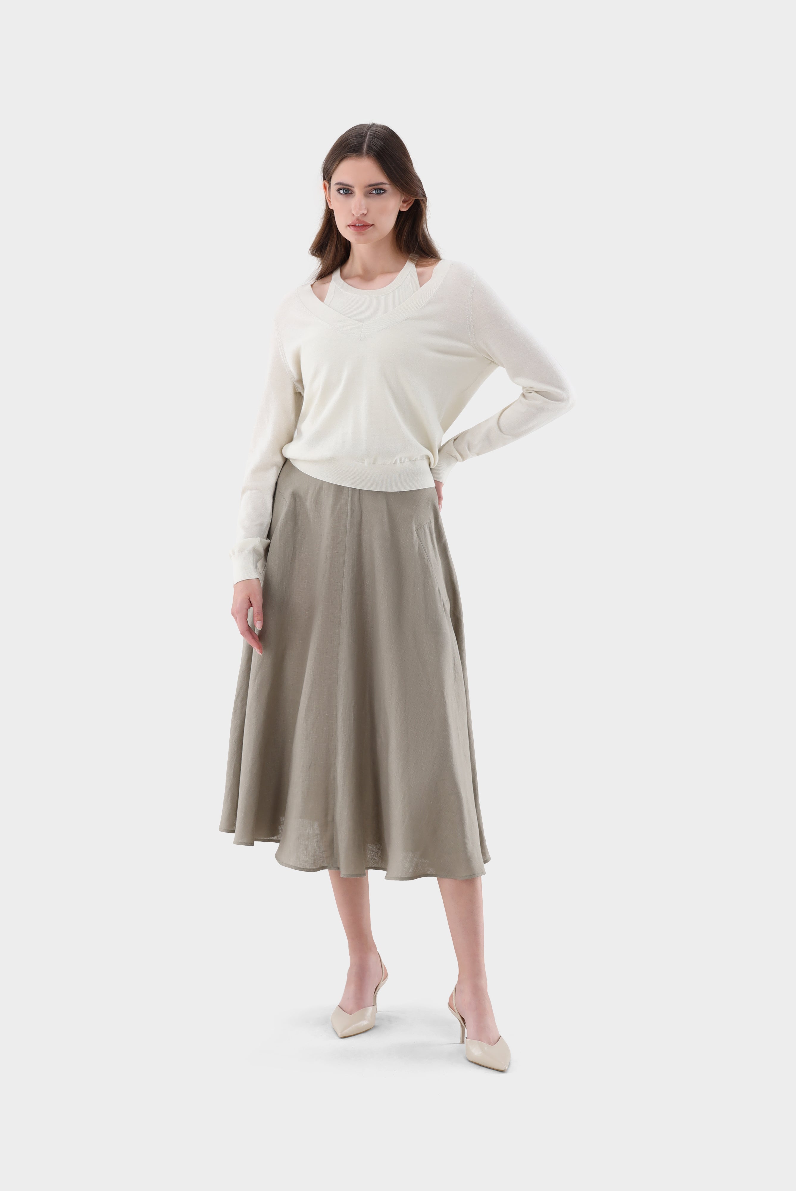 Van Laack-Pullover mit V-Ausschnitt aus Merino und Lamé-Strick & Pullover-Black-Deal-Outlet-by-ARCHIVIST