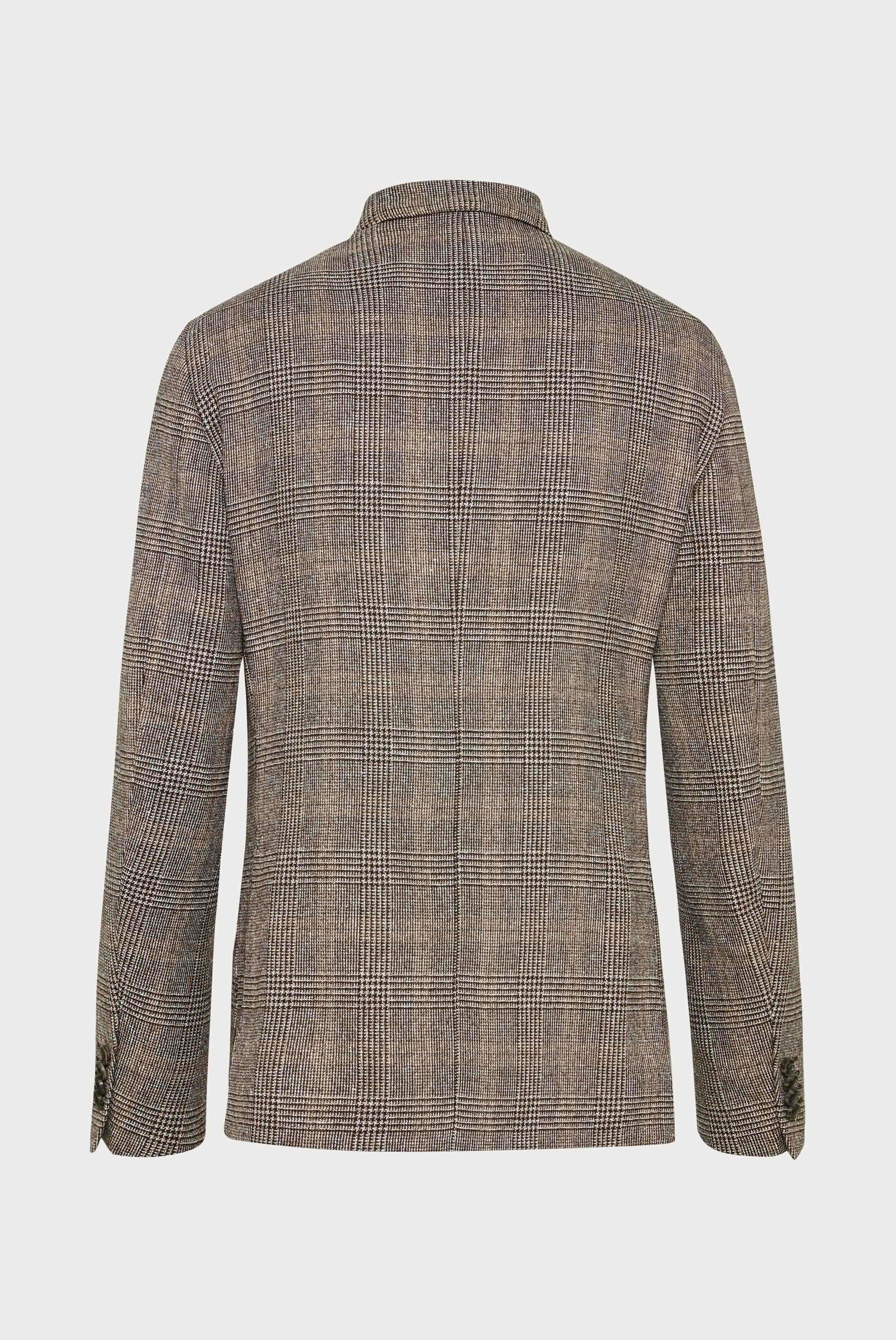 Van Laack-Sakko aus karierter Wolle-Seide-Leinen-Mischung Braun-Jacken & Mäntel-Black-Deal-Outlet-by-ARCHIVIST