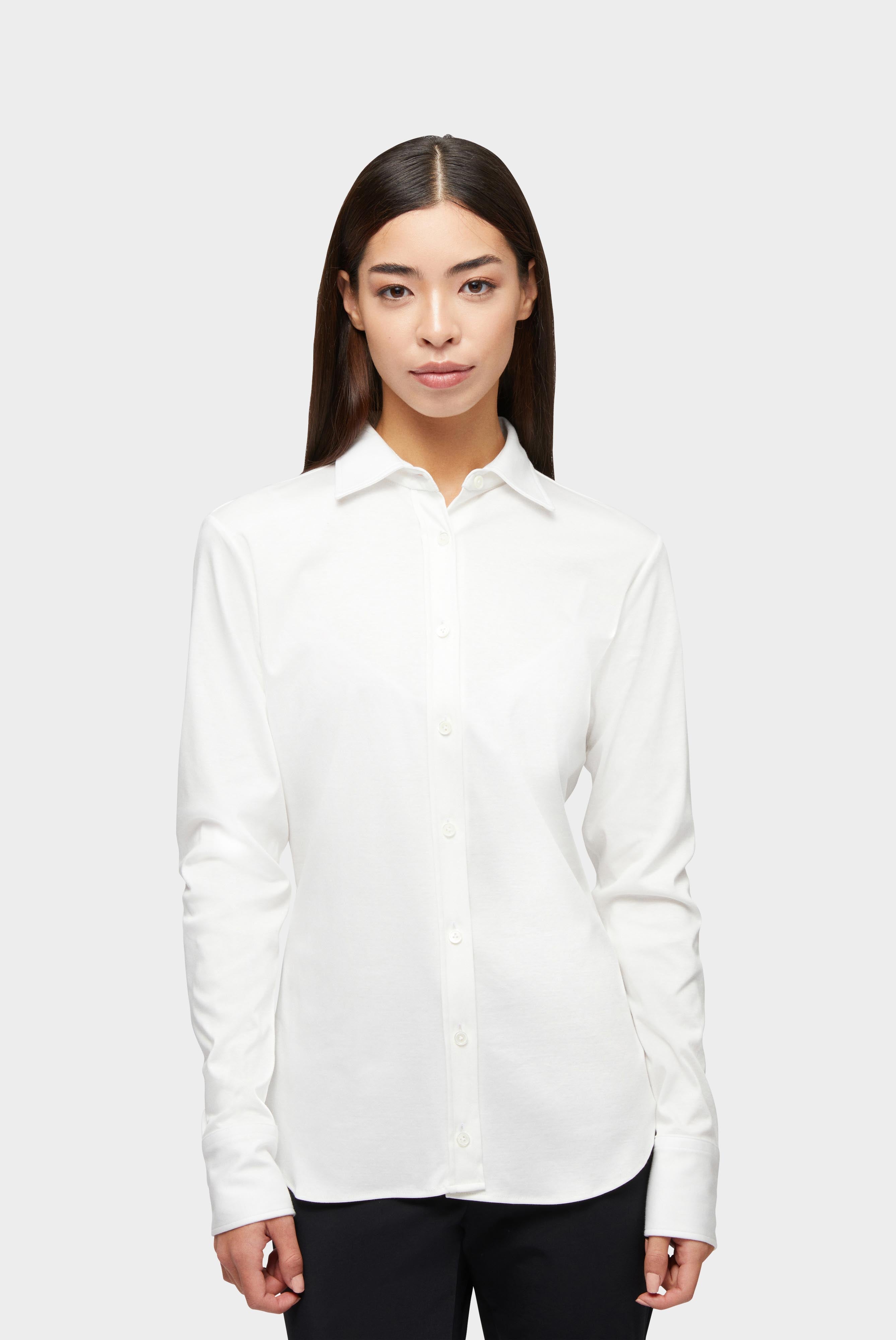 Jersey Hemdbluse Swiss Cotton Grau