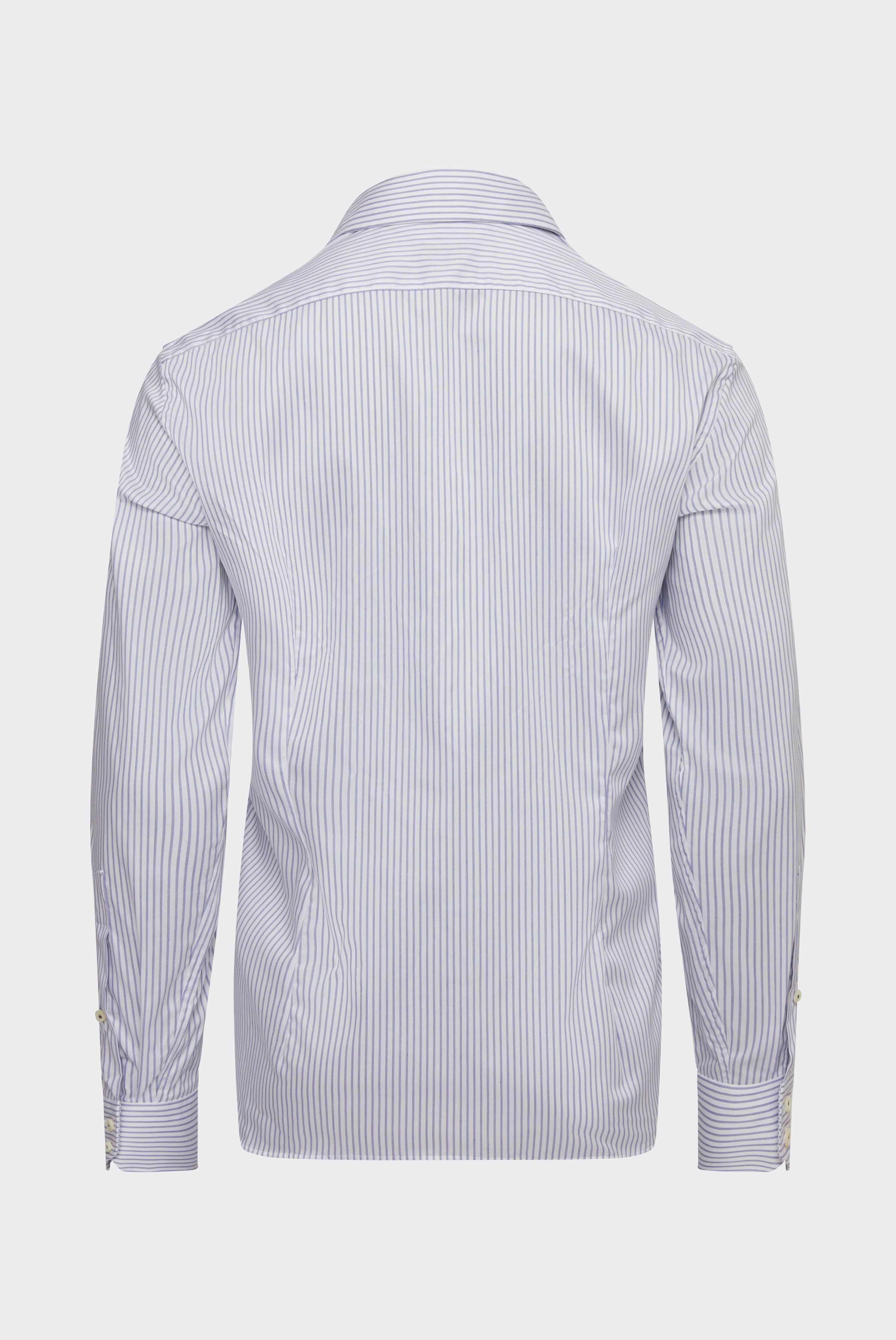 Non-iron twill business shirt, tailor fit, dark blue, striped