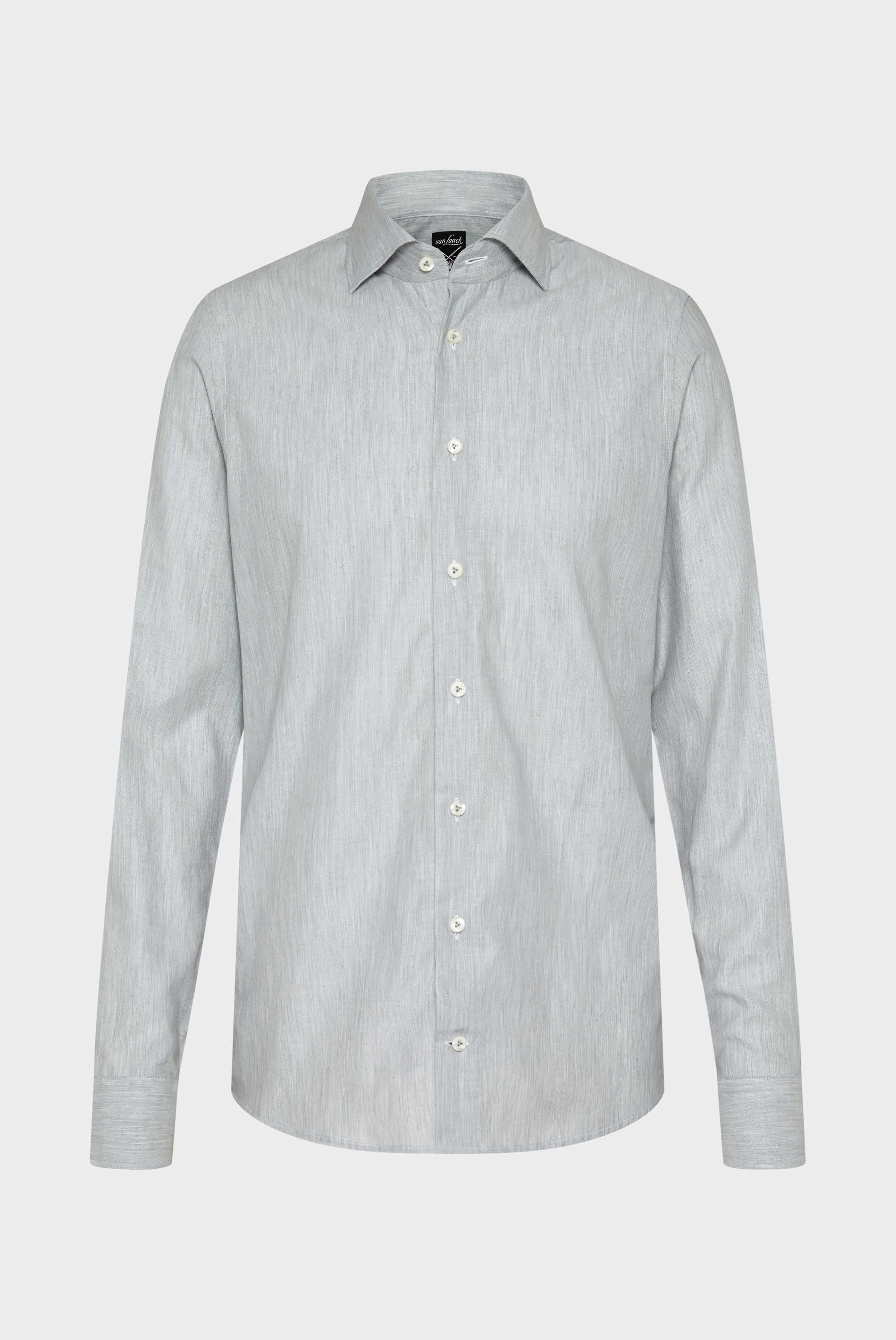 Hemd aus Baumwoll-Dobby mit Stretch-Anteil Grau