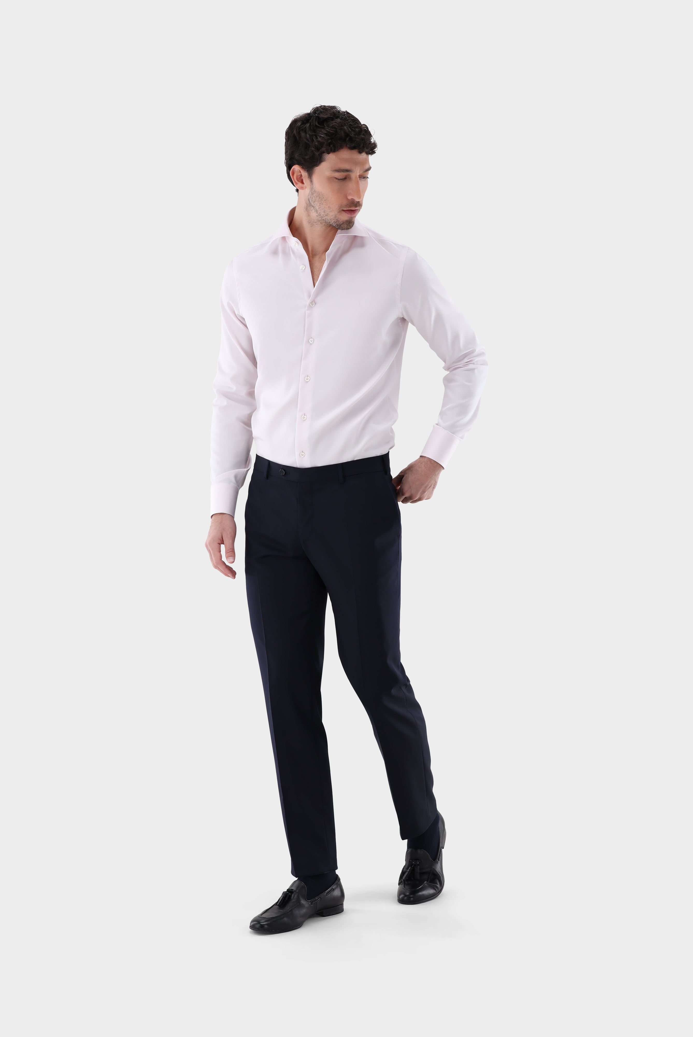 Non-iron twill shirt, slim fit