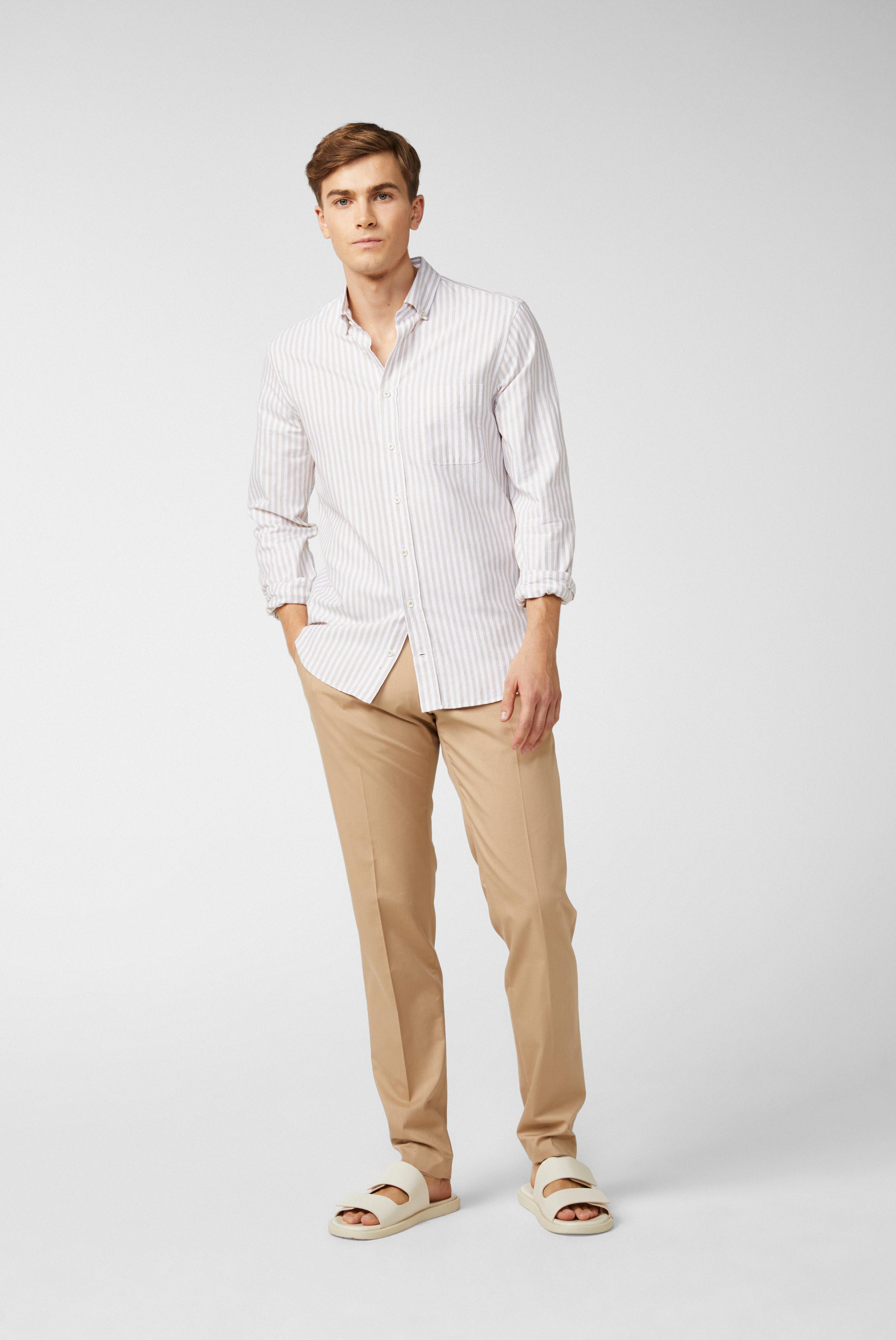 Striped button-down Oxford shirt