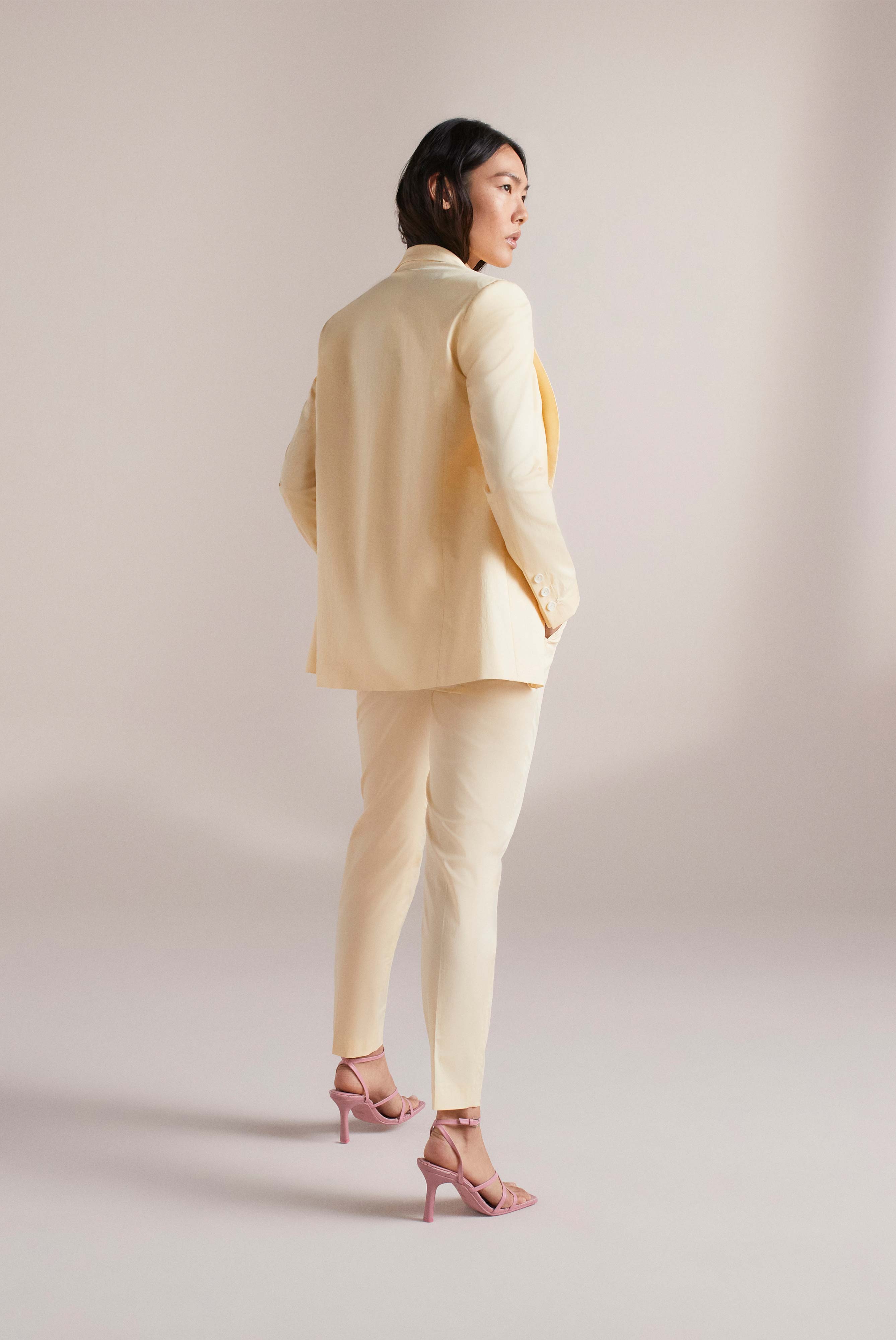 Van Laack-Sommerliche Damen Hose Slim Fit aus Baumwolle und Elasthan Gelb-Hosen-Black-Deal-Outlet-by-ARCHIVIST