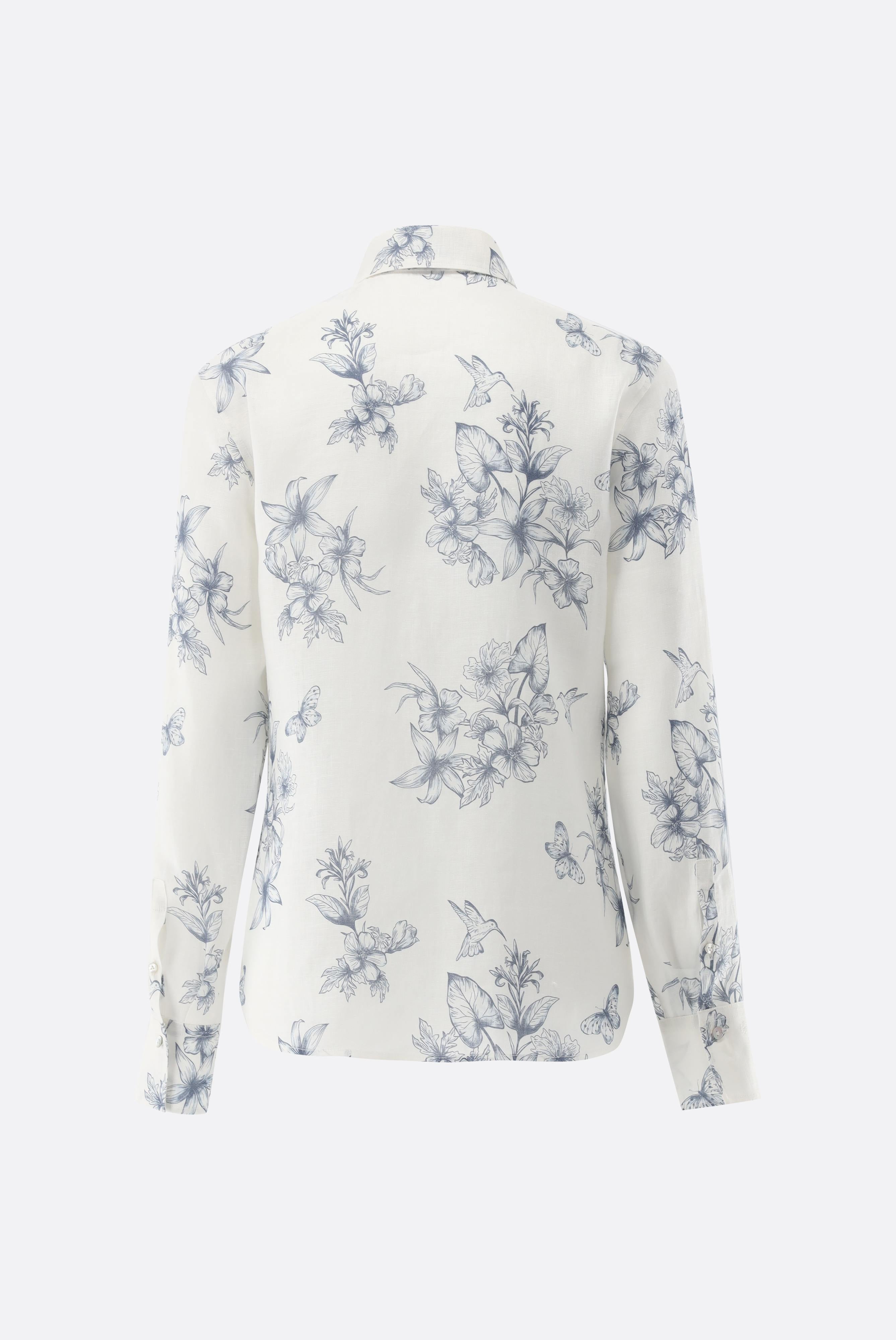 Van Laack-Hemdbluse aus Leinen mit Schmetterlings-Druck-Hemden & Blusen-Black-Deal-Outlet-by-ARCHIVIST