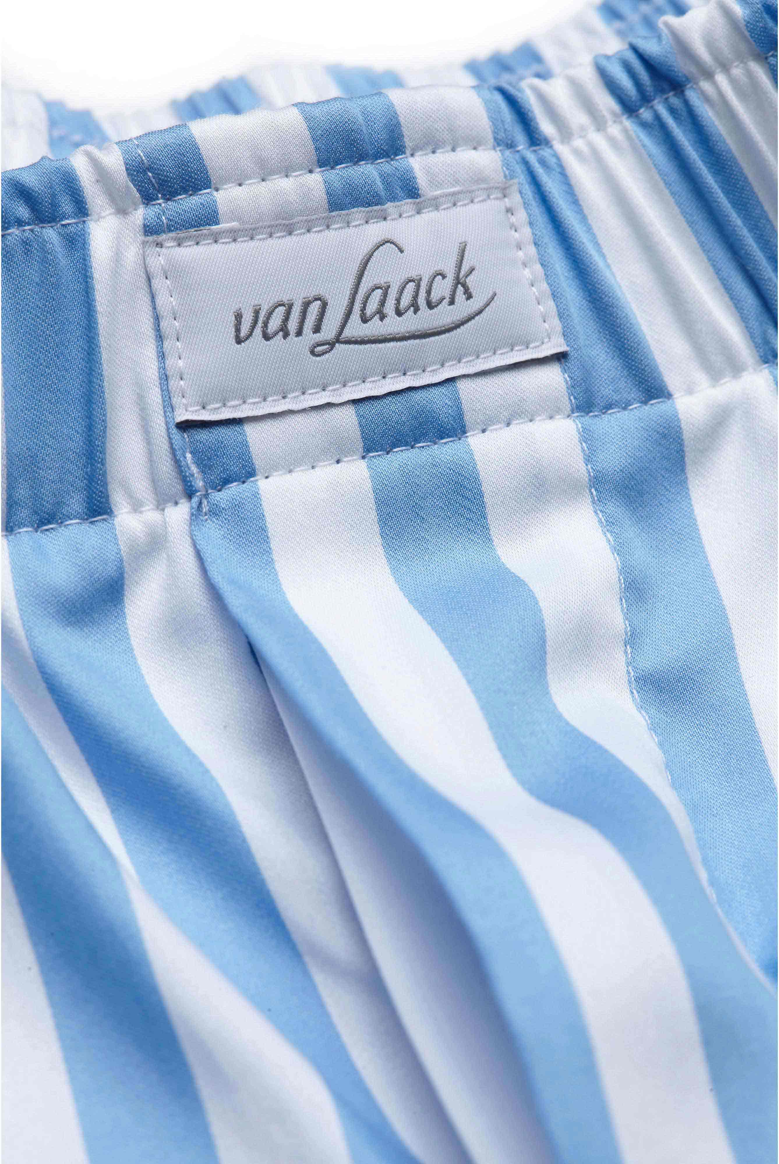 Hochwertige Boxershorts aus Baumwolle Gestreift Weiß Blau