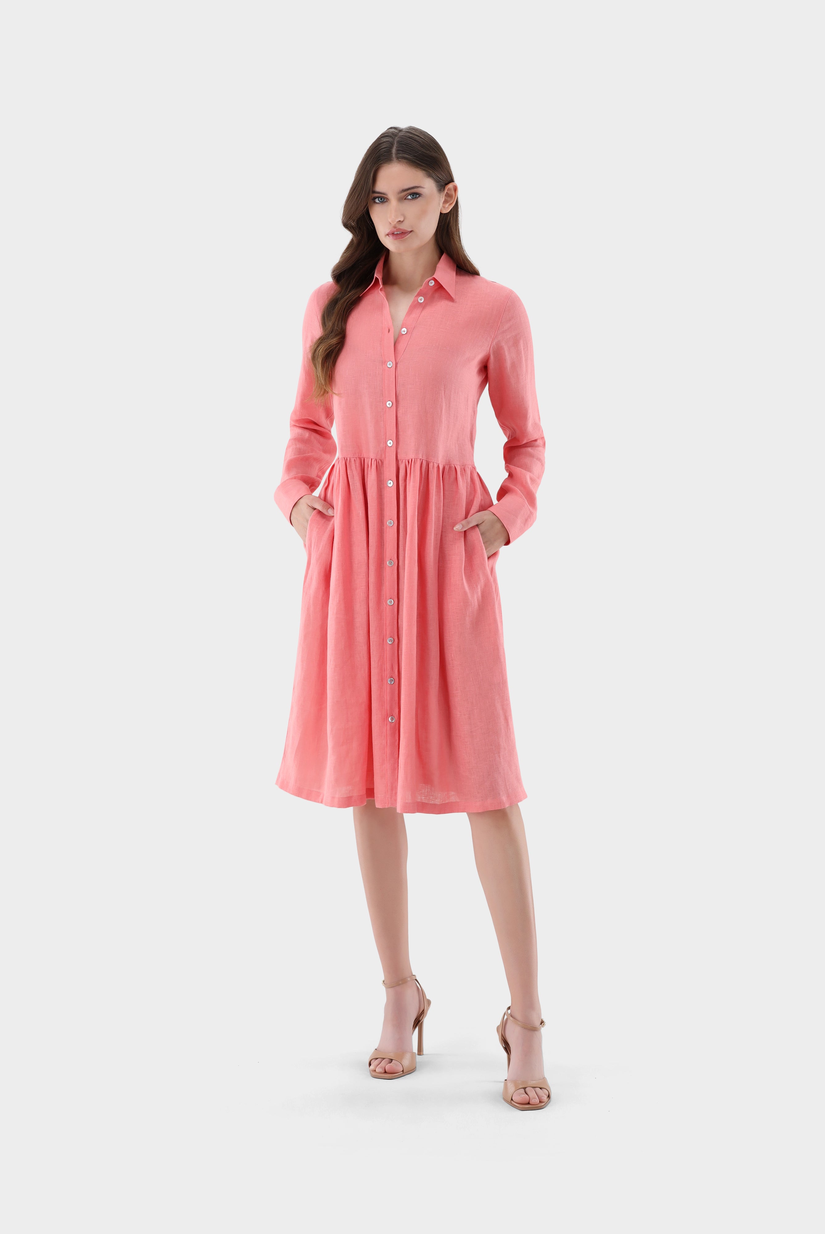 Van Laack-Midi-Hemdblusenkleid aus Leinen-Kleider & Röcke-Black-Deal-Outlet-by-ARCHIVIST