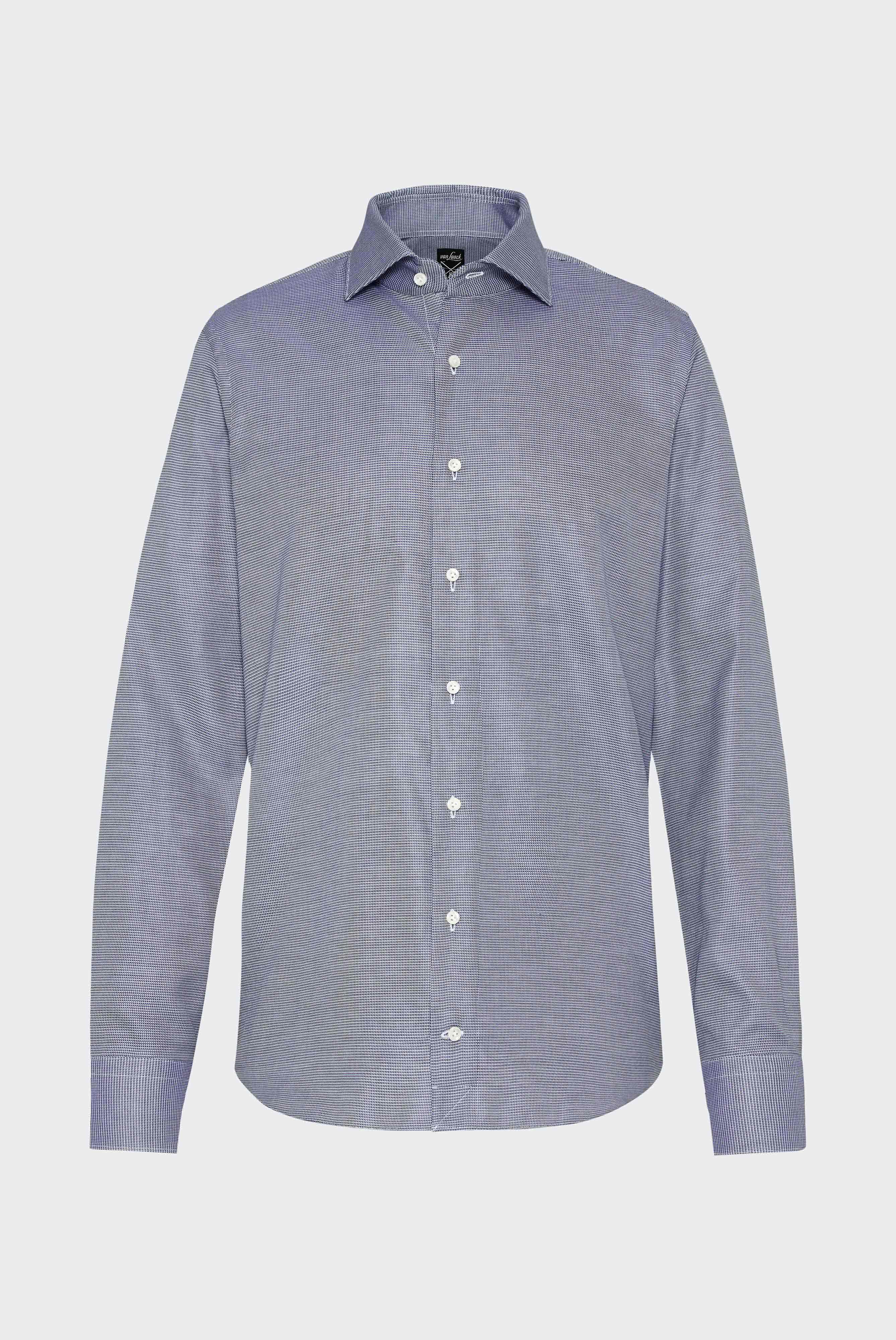 Hemd aus Baumwoll-Dobby mit Struktur Tailor Fit Grau