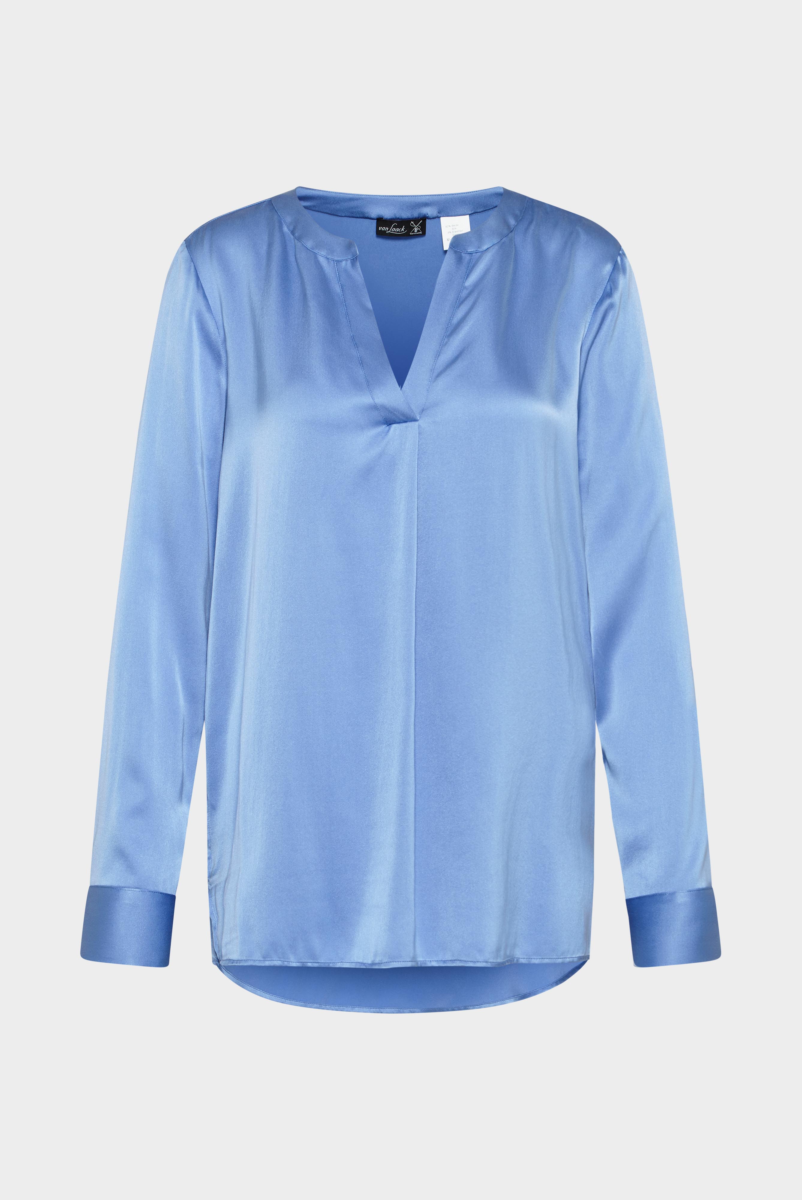 Pink silk tunic blouse