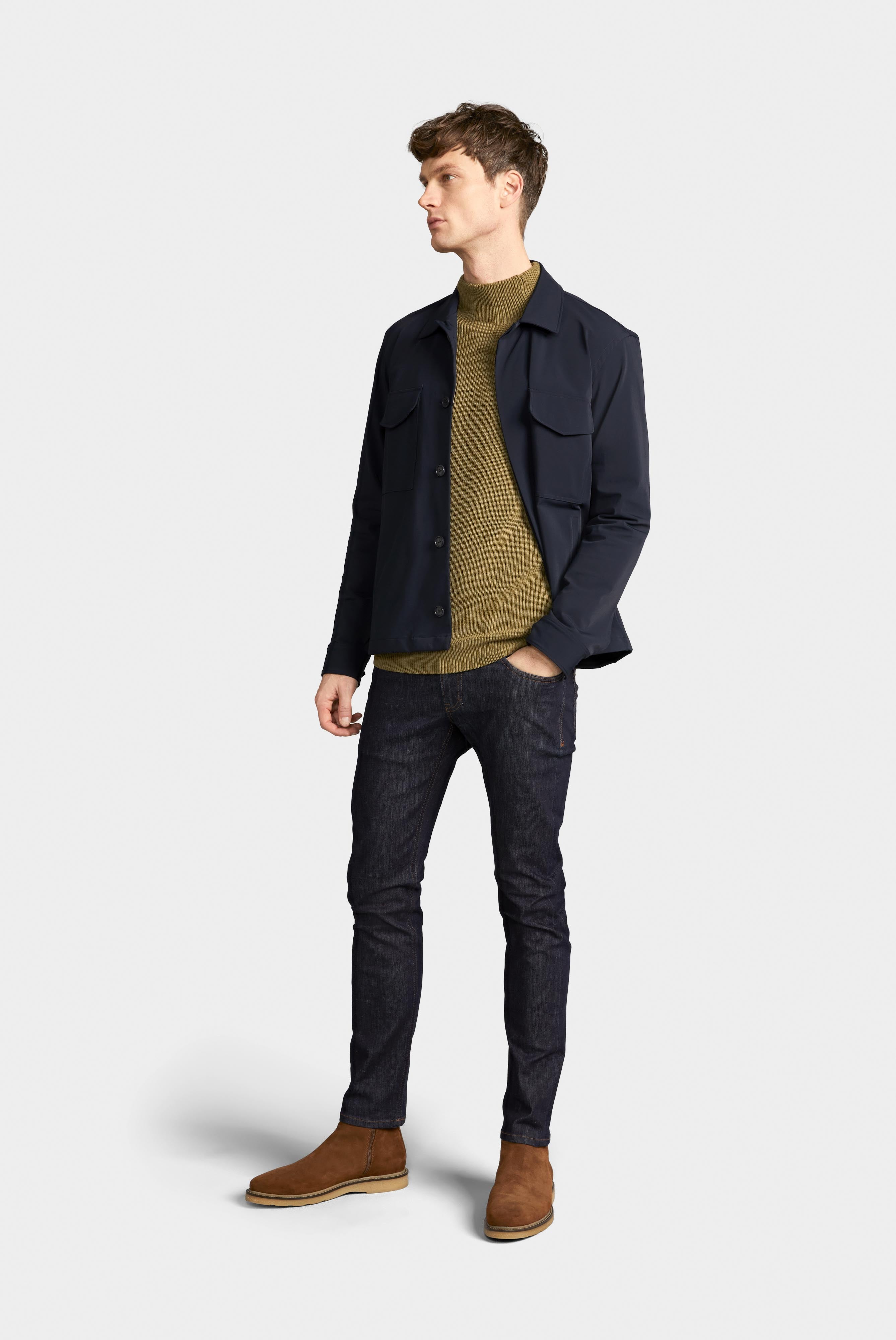 Overshirt mit Stretch-Anteil Dunkelblau