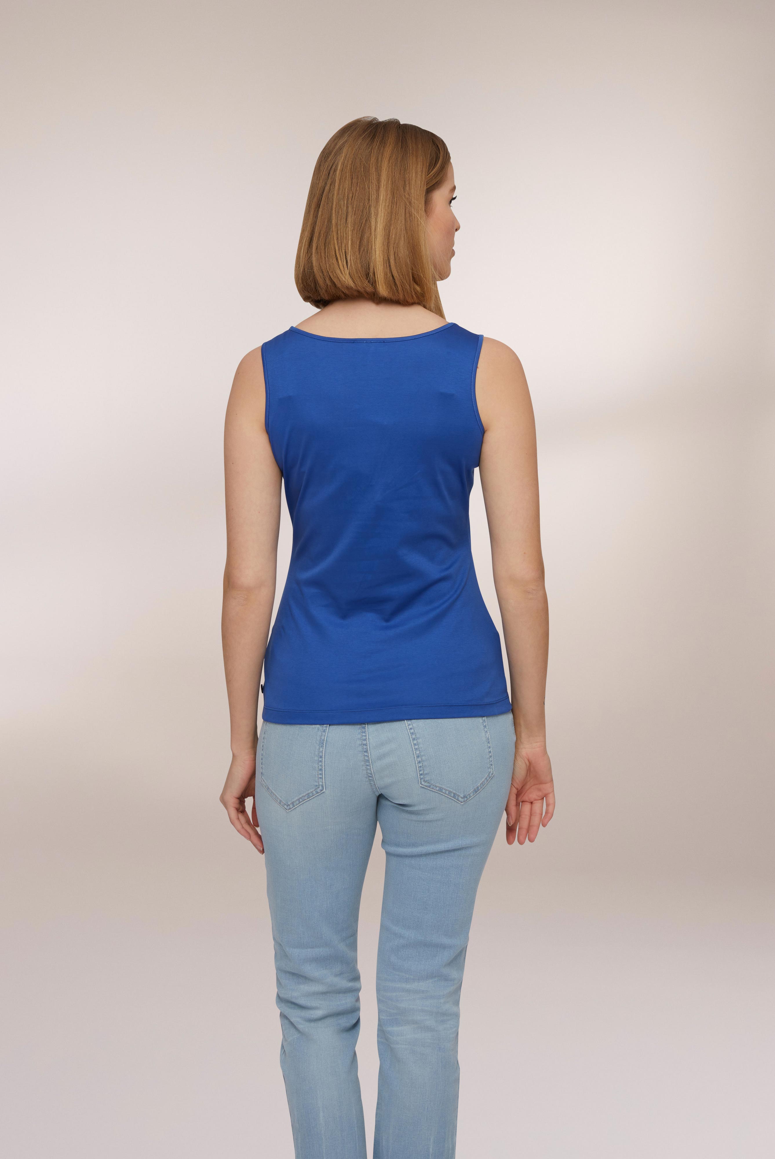 Ärmelloses Damen Tanktop Slim Fit aus Swiss-Cotton Koralle