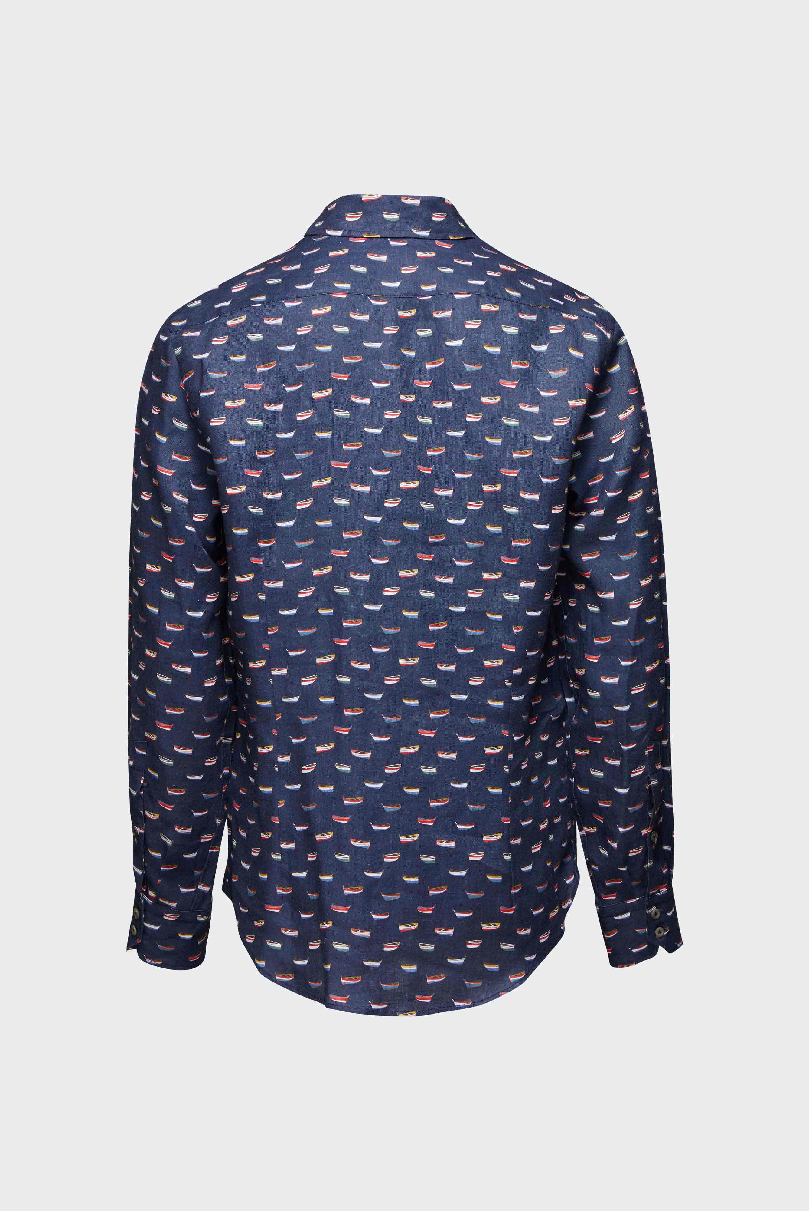 Van Laack-Leinenhemd mit Boot Druck-Hemden & Blusen-Black-Deal-Outlet-by-ARCHIVIST