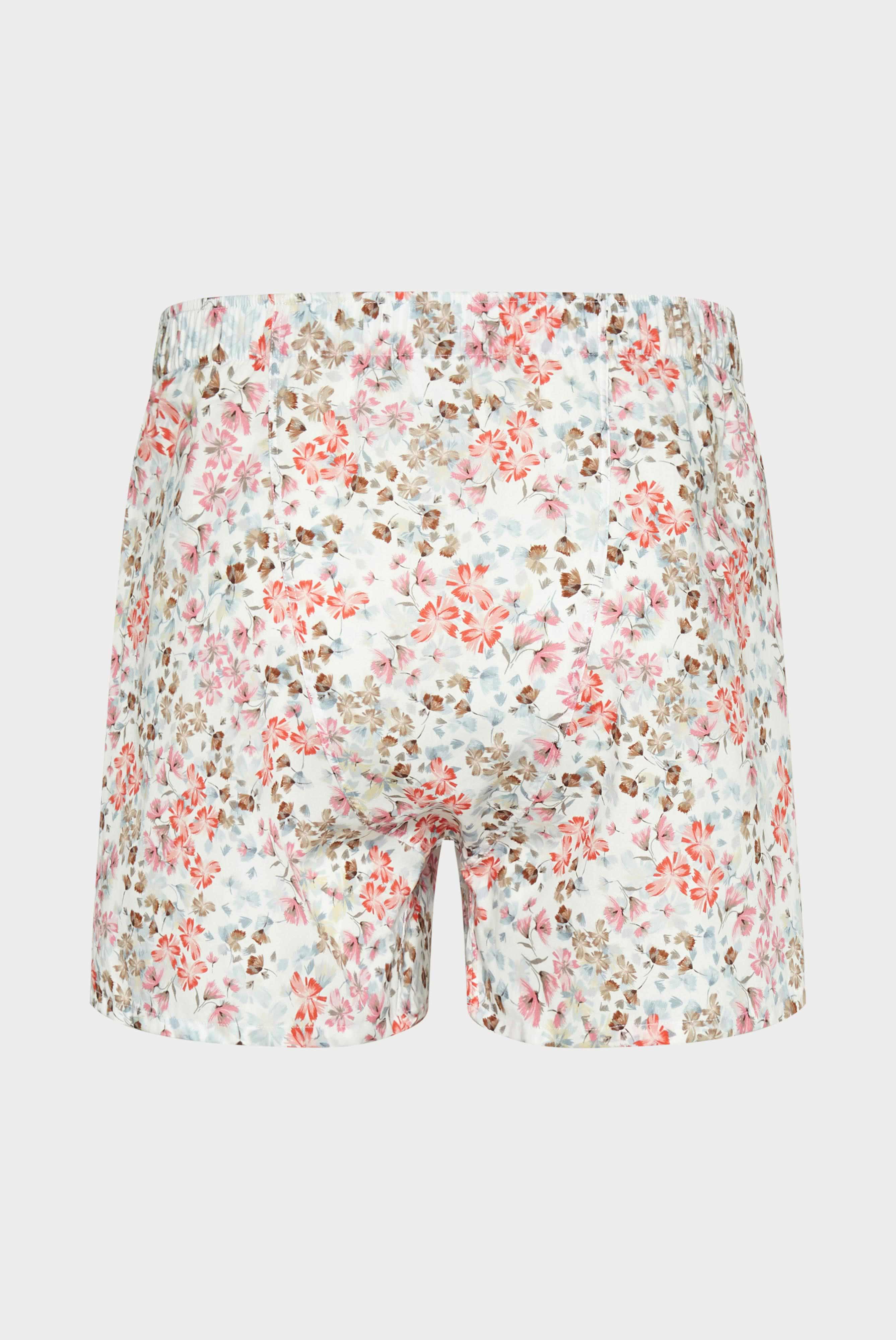 Boxershorts aus Popeline mit Blumendruck