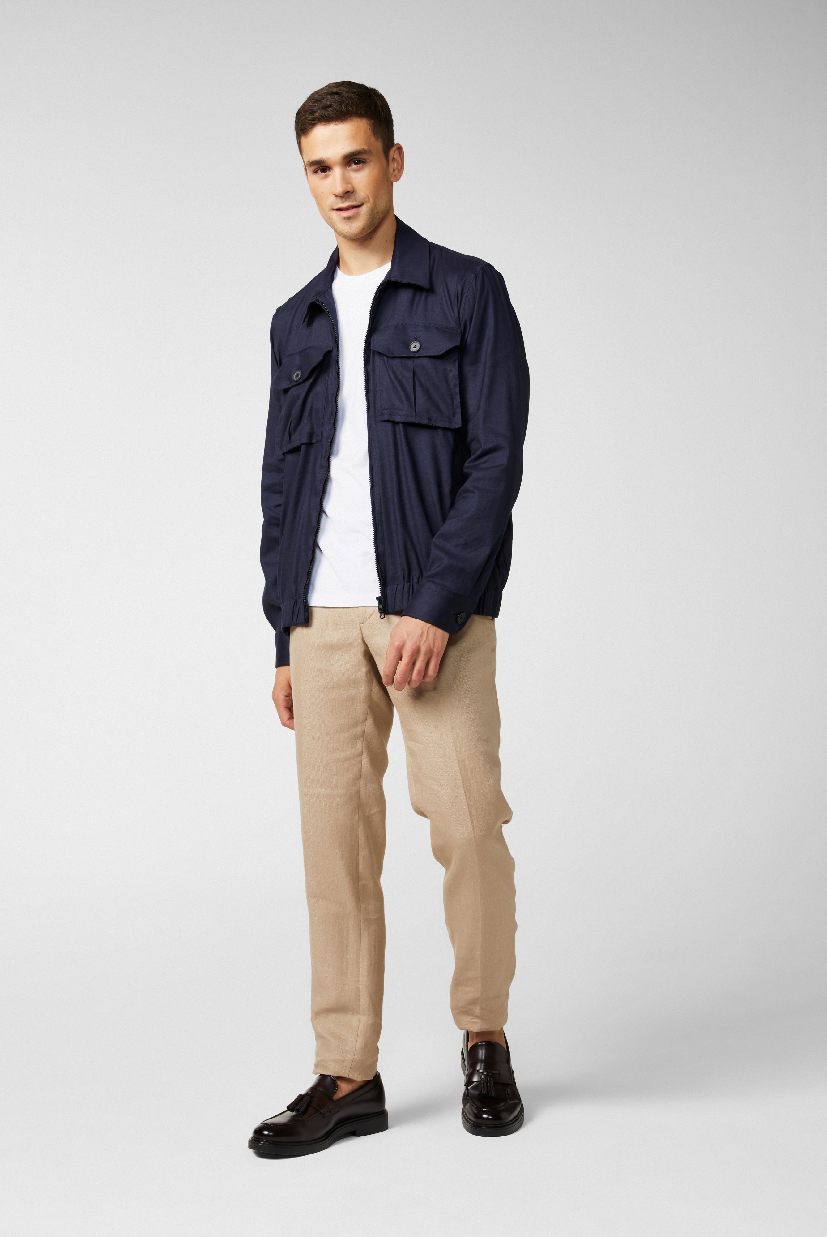 Van Laack-Leichtes Überhemd im Bomberjacken-Stil Blau-Hemden & Blusen-Black-Deal-Outlet-by-ARCHIVIST