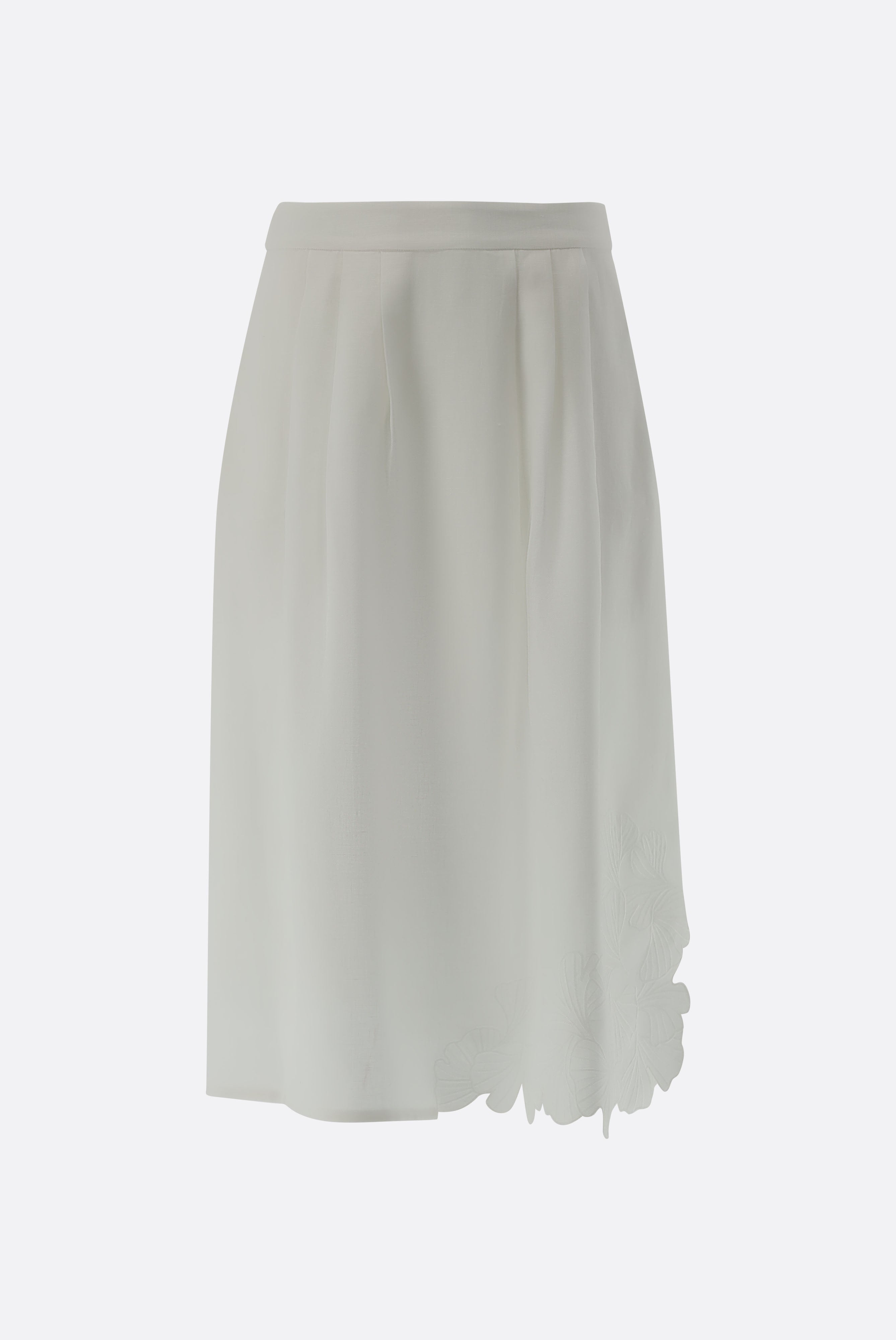 Van Laack-Rock aus Leinen mit Ginkgo-Stickerei-Kleider & Röcke-Black-Deal-Outlet-by-ARCHIVIST