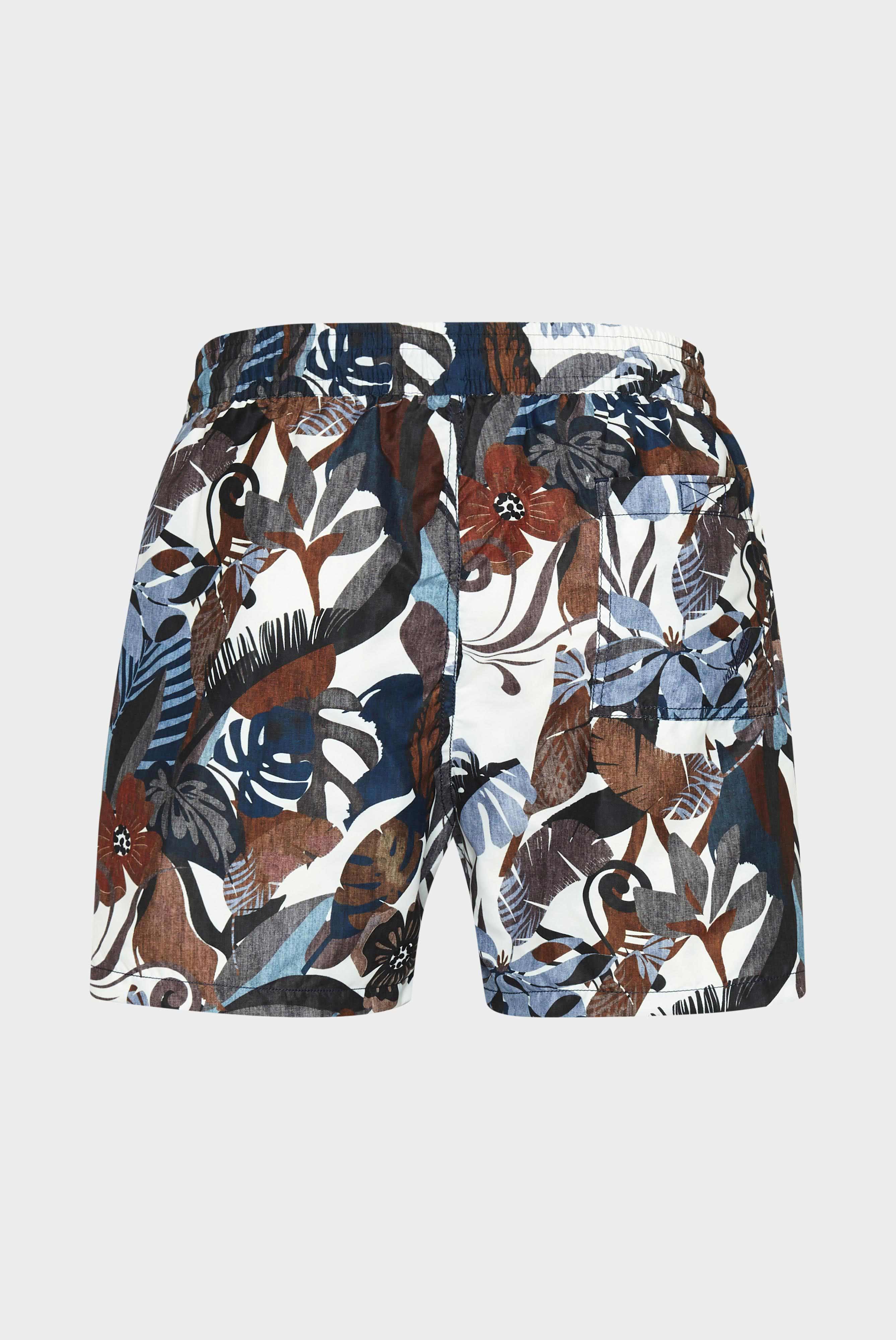 Badehose mit geradem Bein und San Remo Vintage Jungle-Print