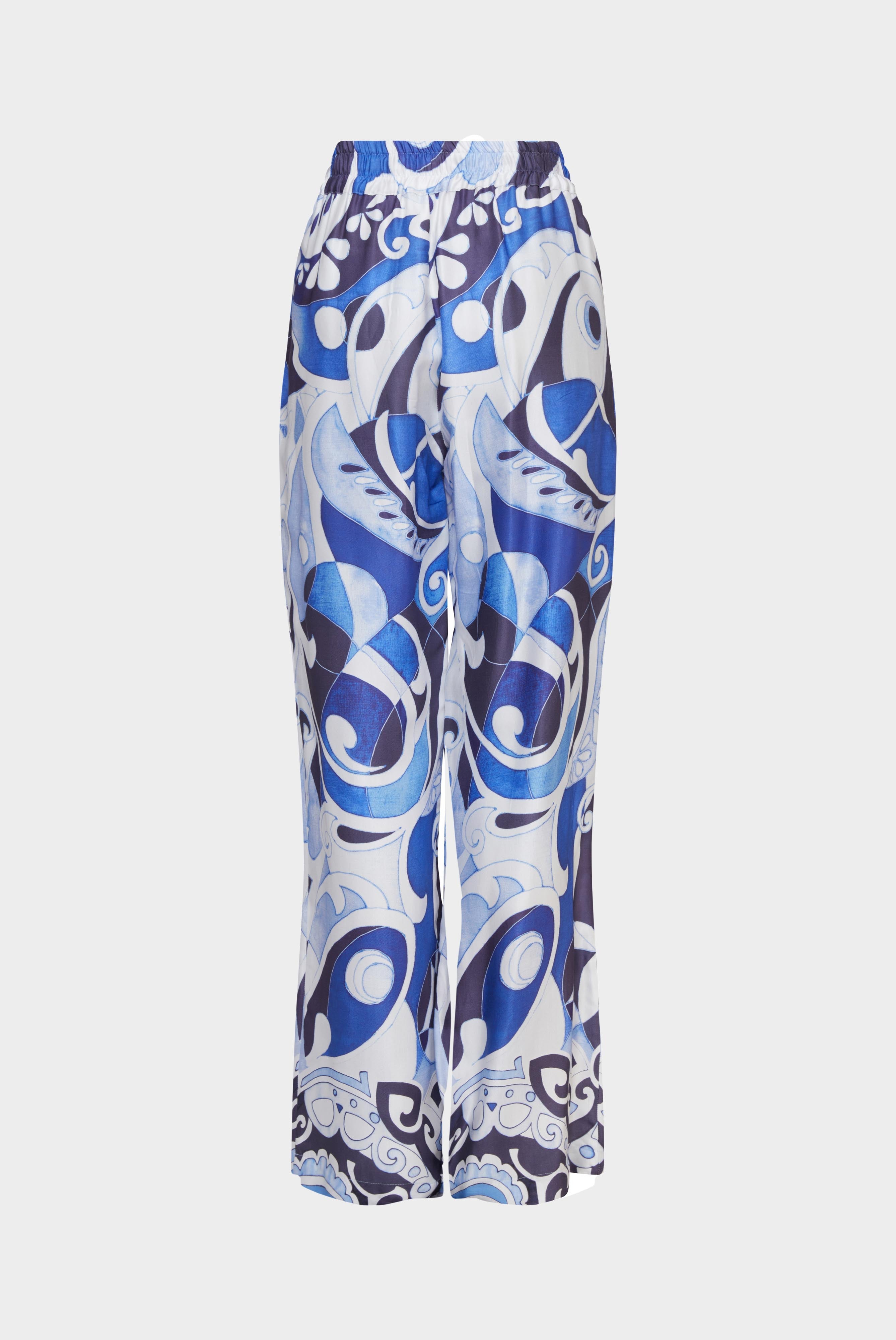 Van Laack-Hose mit Gummizug aus bedruckter Viskose-Hosen-Black-Deal-Outlet-by-ARCHIVIST