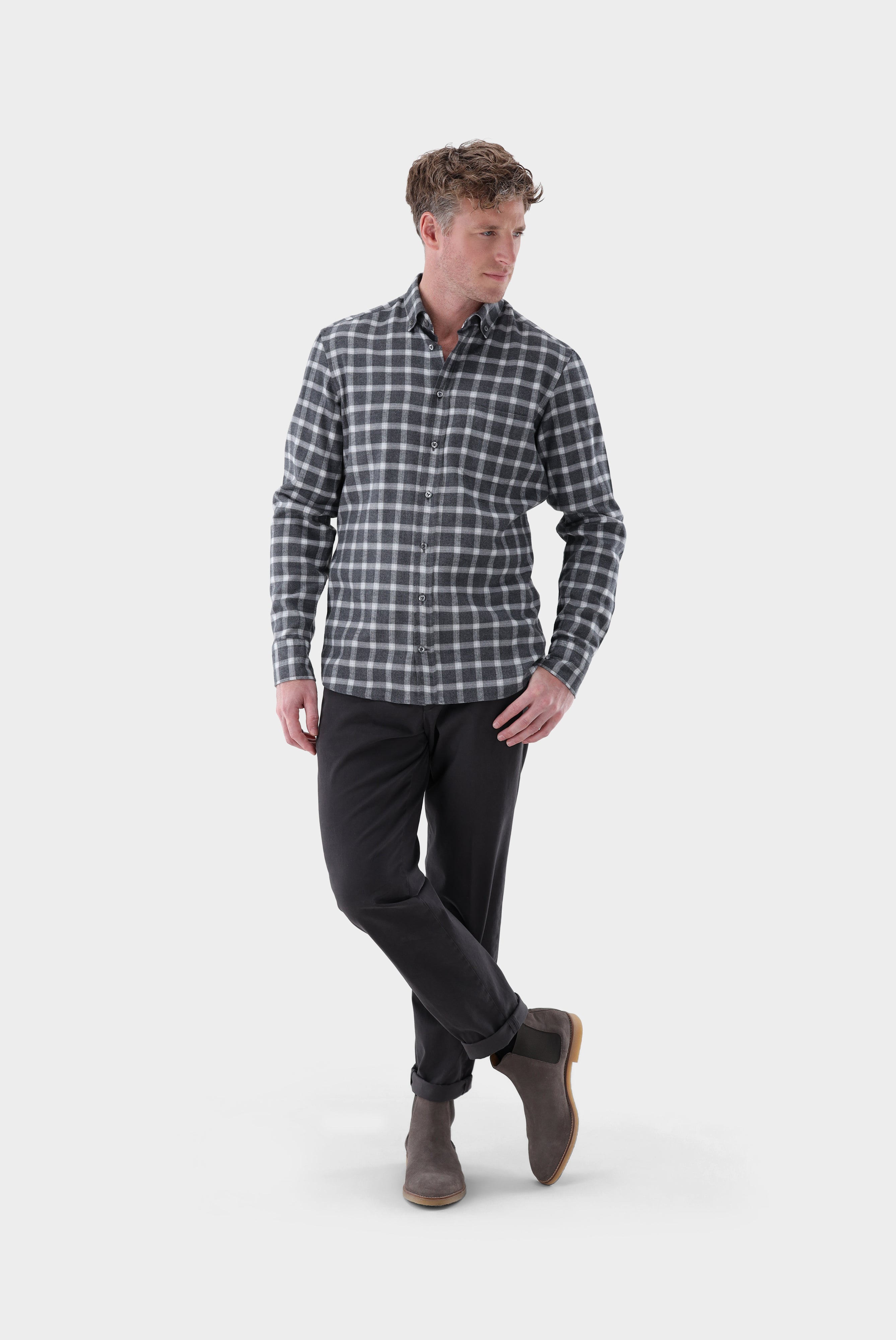 Checked flannel shirt Tailor Fit
