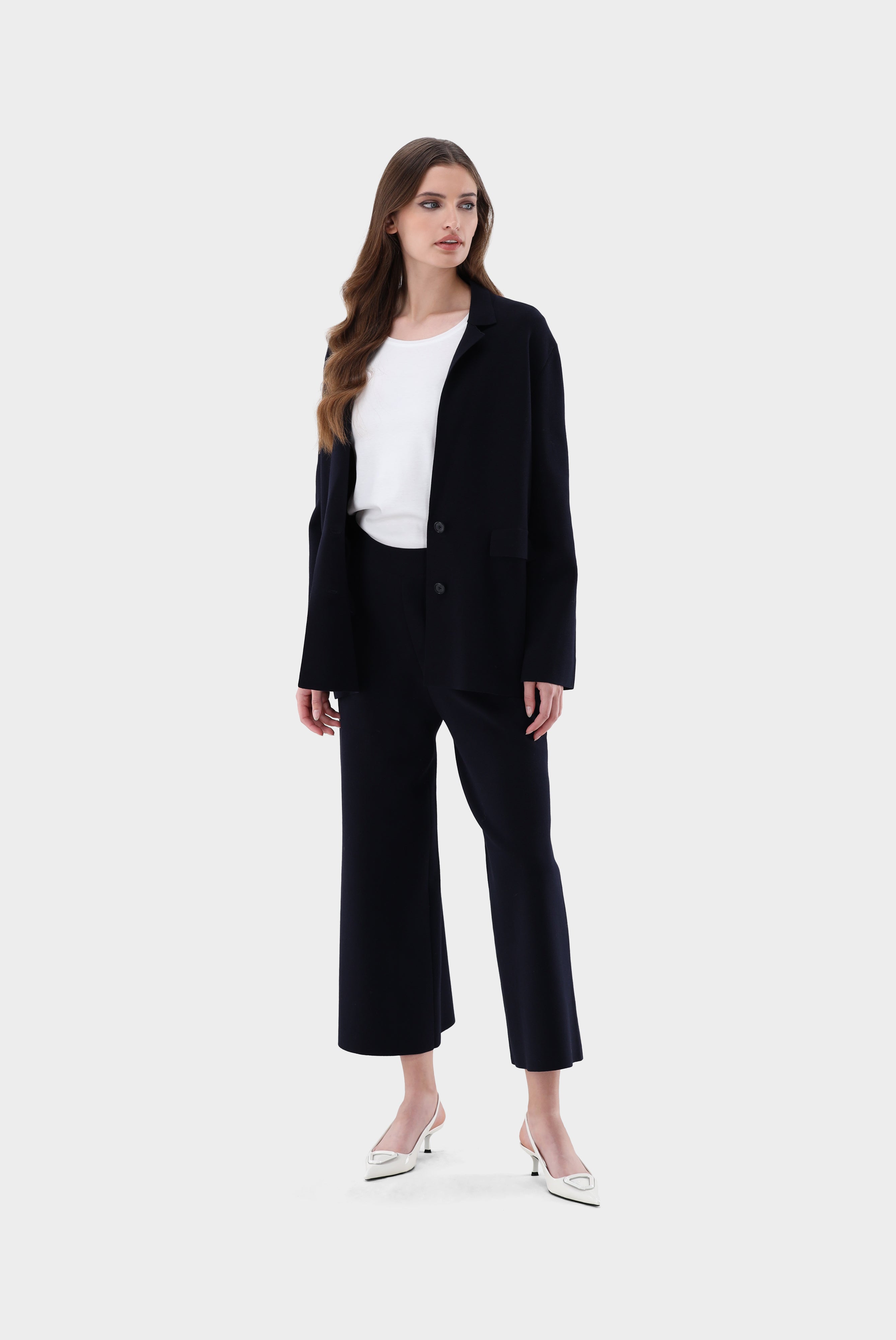 Van Laack-Strick Blazer aus Air Cotton-Jacken & Mäntel-Black-Deal-Outlet-by-ARCHIVIST