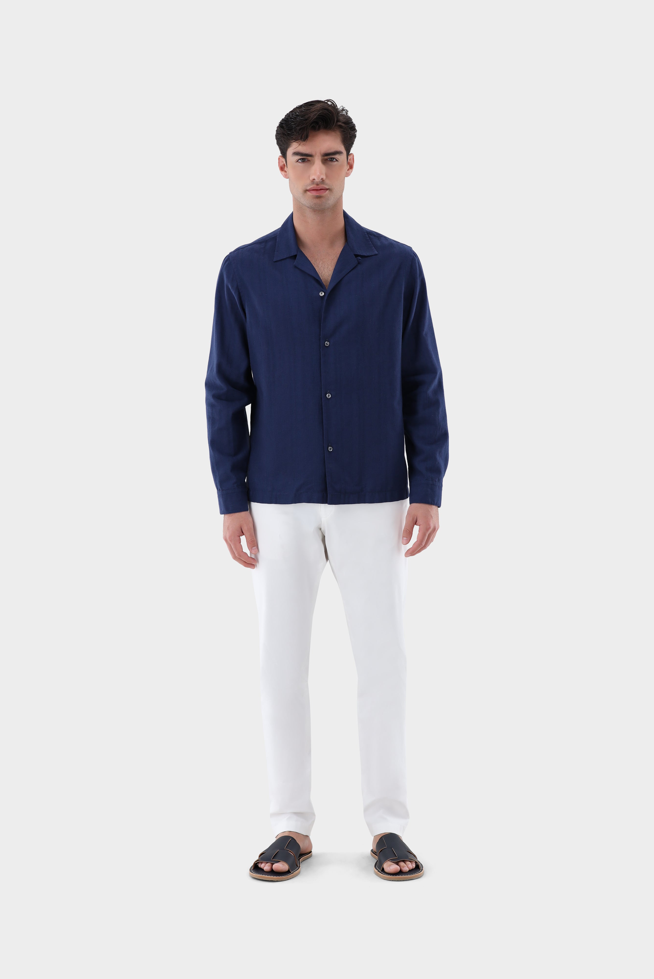 Van Laack-Hemd mit Reverskragen und Ajoure Streifen-Hemden & Blusen-Black-Deal-Outlet-by-ARCHIVIST