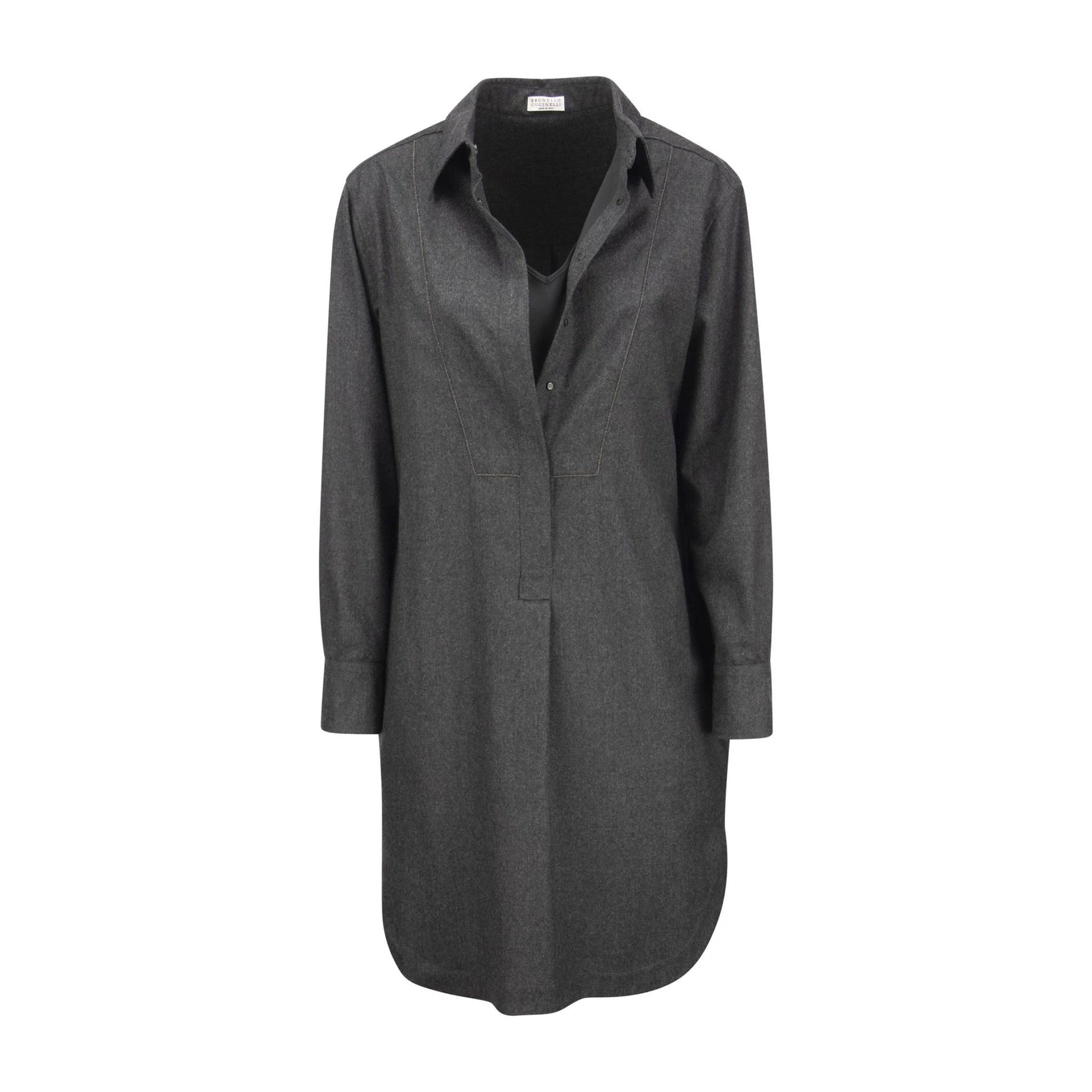 Brunello Cucinelli-Brunello Cucinelli Wool Dress-WOMEN CLOTHING-Black-Deal-Outlet-by-ARCHIVIST