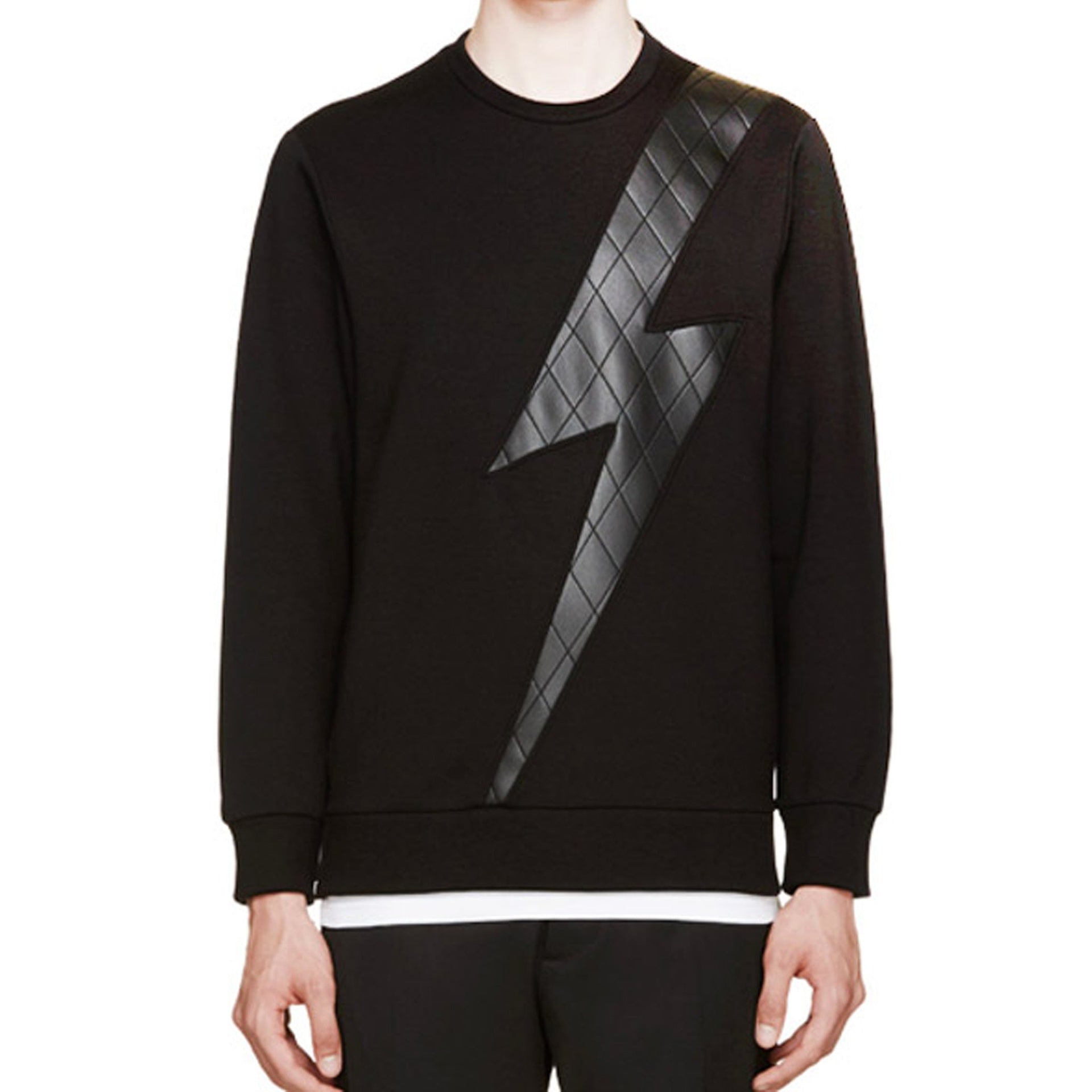 Neil Barrett-Neil Barrett Flash Design Sweatshirt-MEN CLOTHING-Black-Deal-Outlet-by-ARCHIVIST