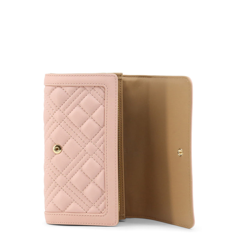 Quilted faux leather wallet